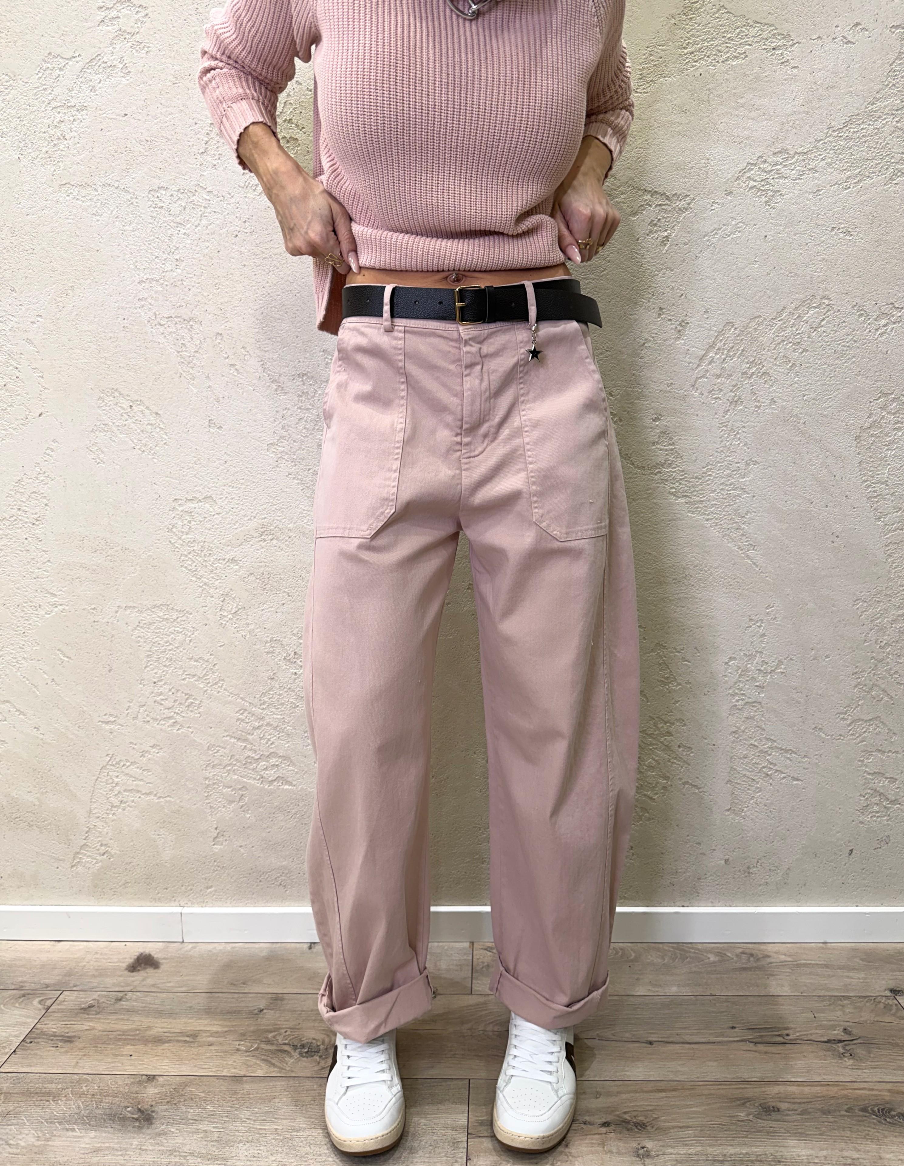 pantaloni modello baloon con maxi tasche frontali 58300 ROSA CIPRIA SUSY MIX 