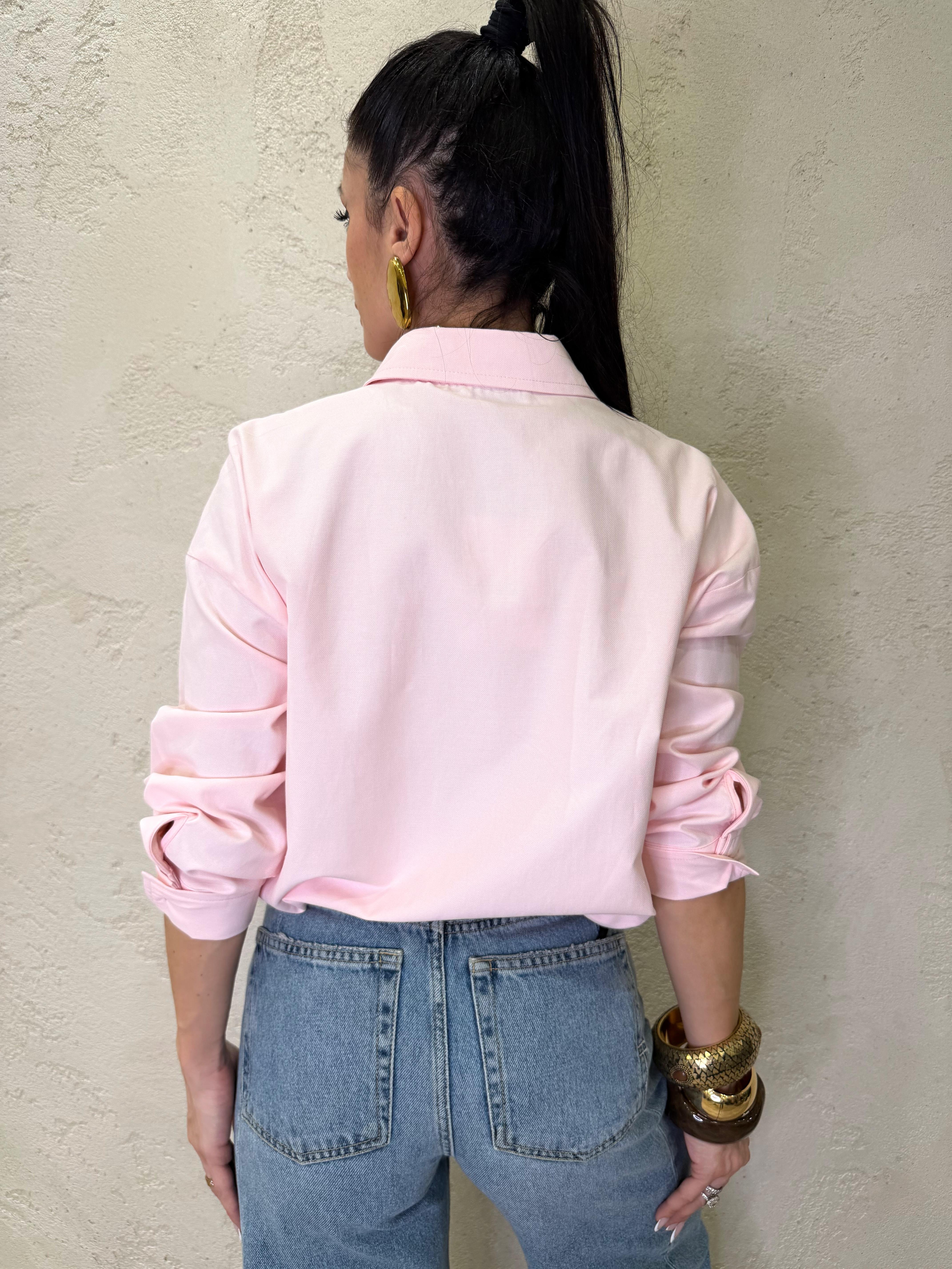 camicia ampia tessuto oxford C881A047 ROSA DIXIE 