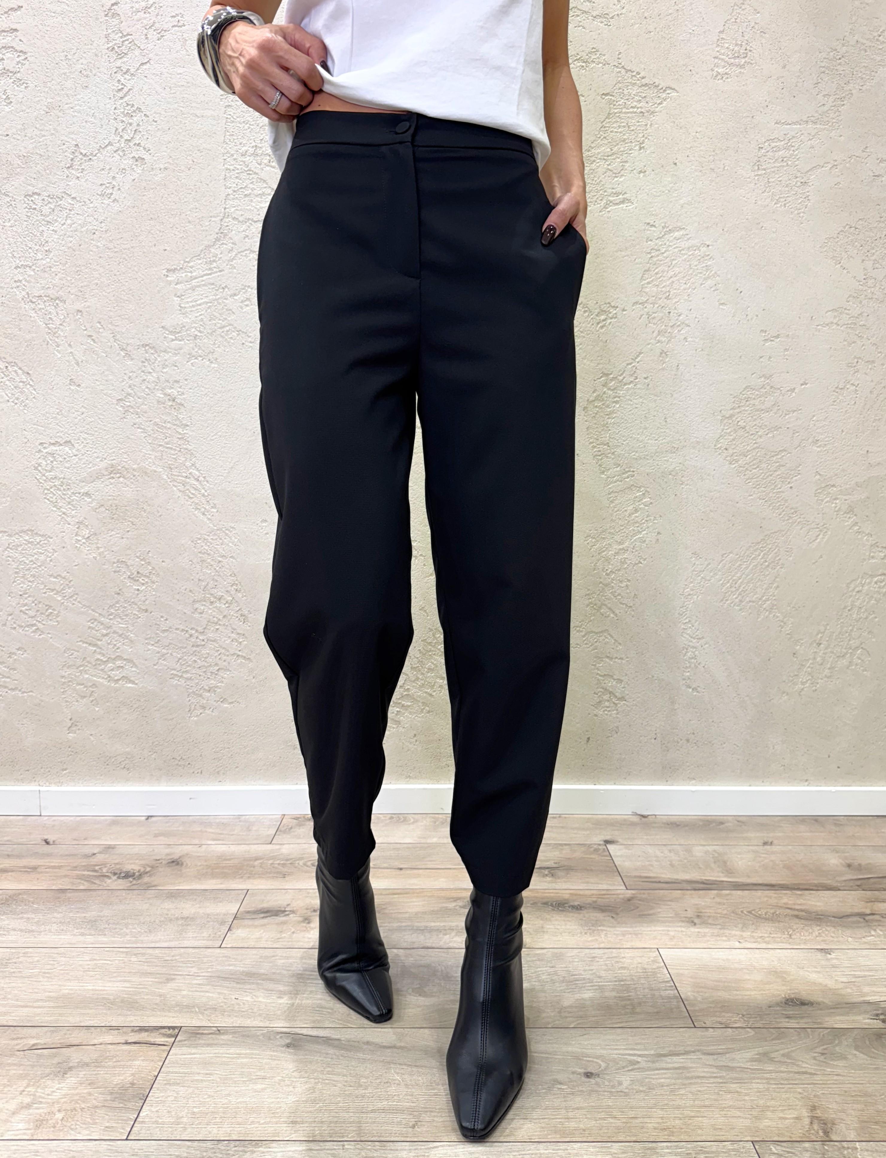 pantaloni carrot fit TF0373 NERO VICOLO 