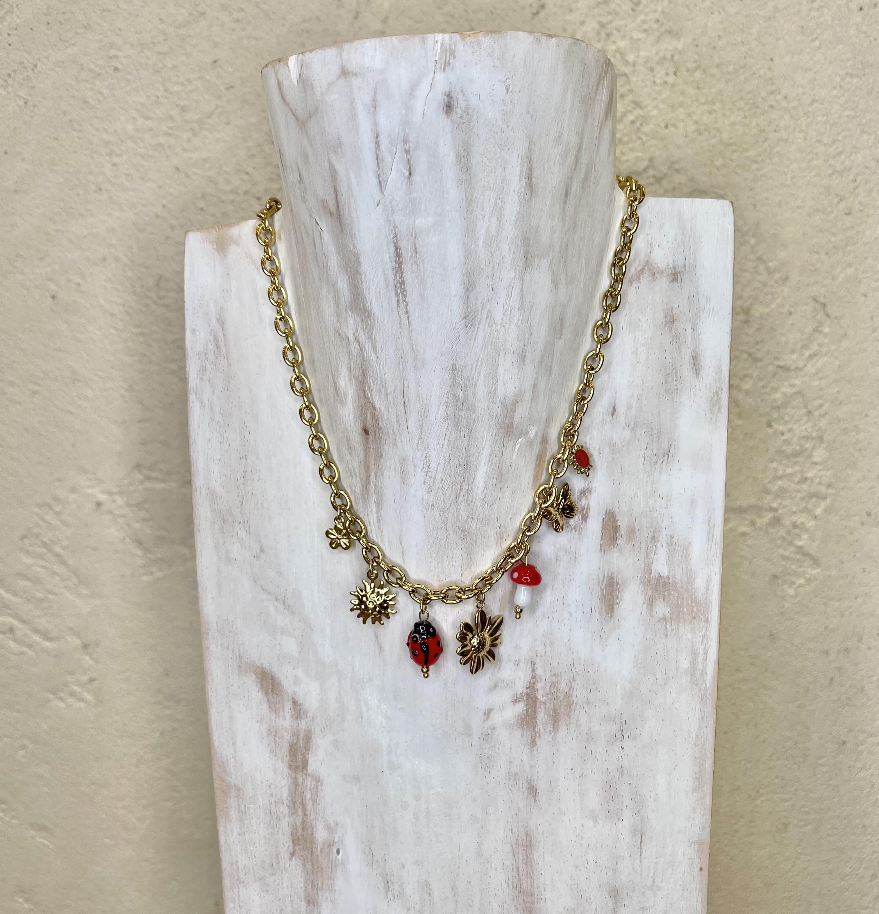 collana con charms COLLANACOCCINELLA ORO ELEVI 