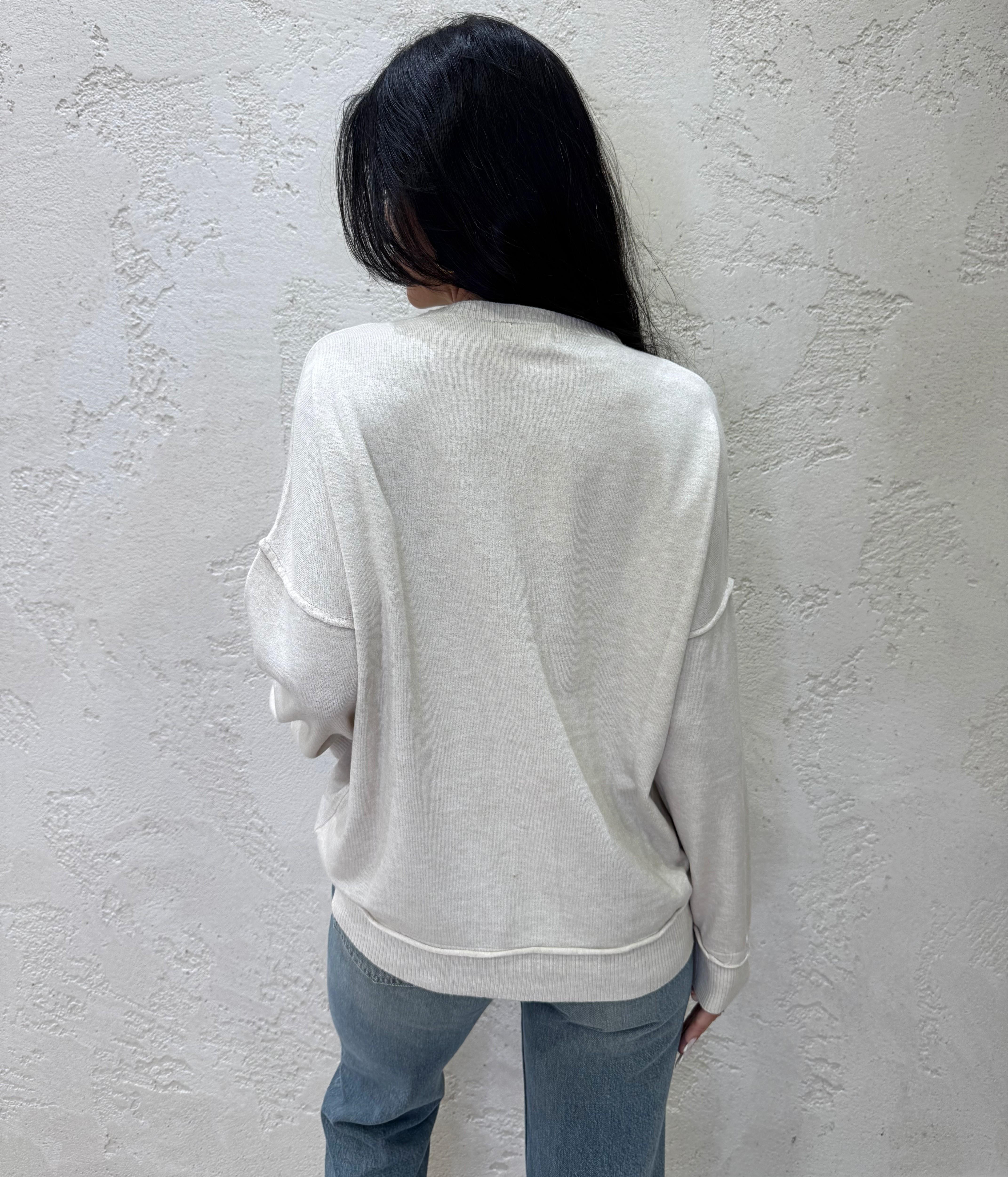 maglia morbida a girocollo 2350 BEIGE SUSY MIX 
