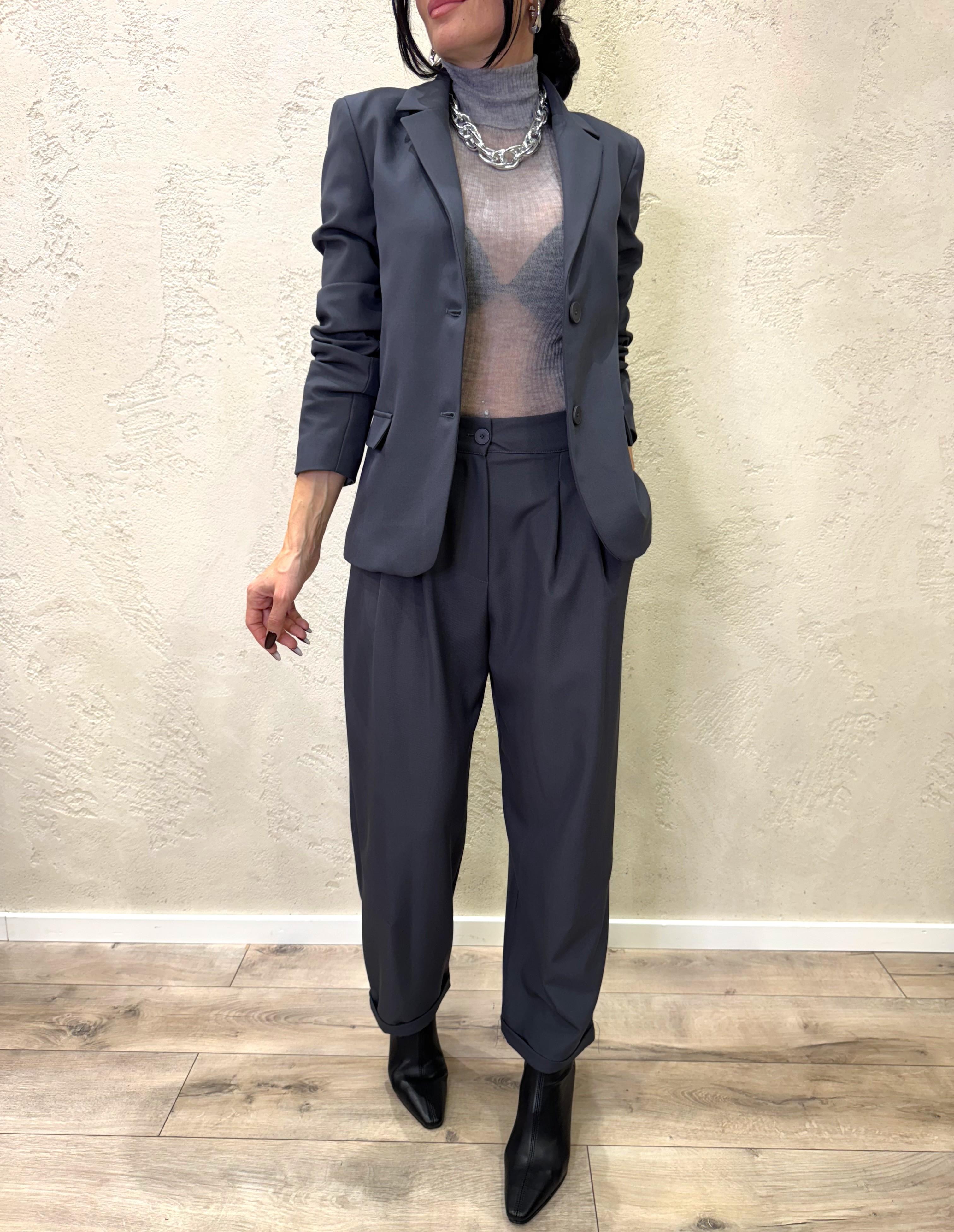 blazer basico con doppio bottone TF1519 PIOMBO VICOLO 