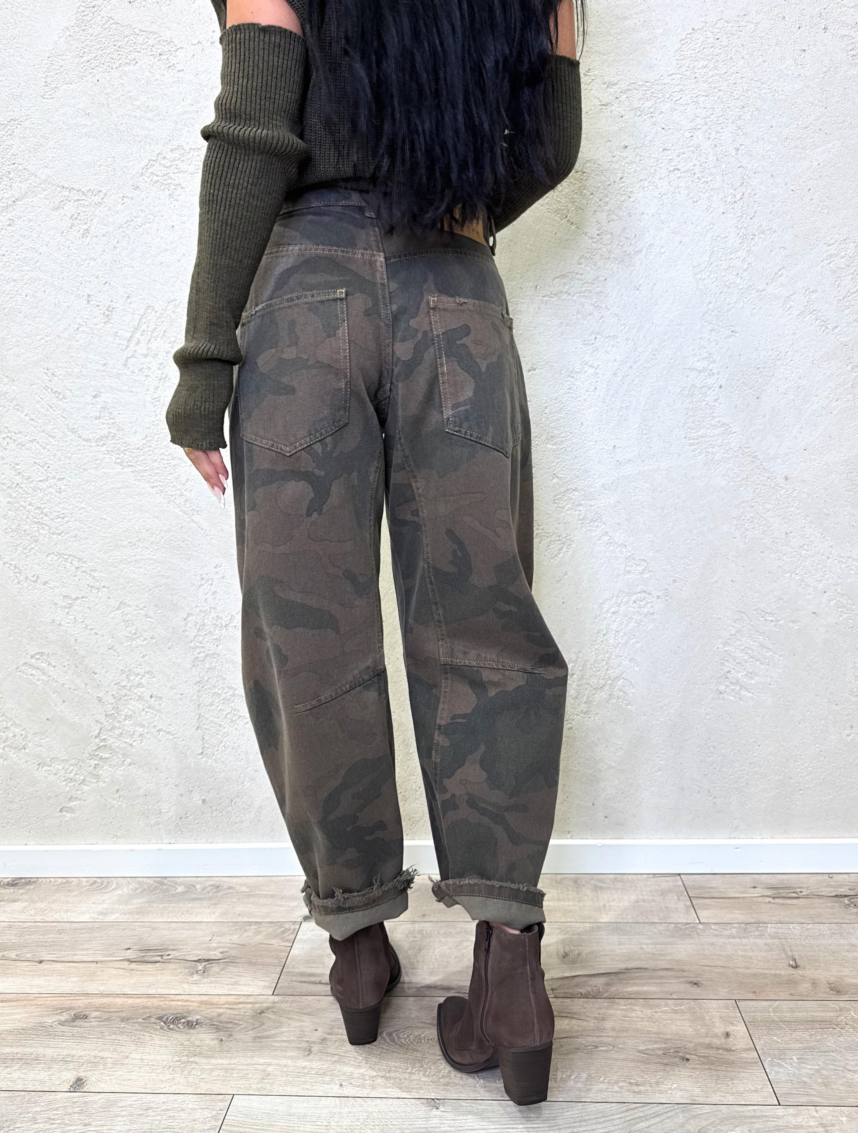 jeans modello ferro di cavallo camouflage PGZ-P189 CAMOUFLAGE HAVEONE 