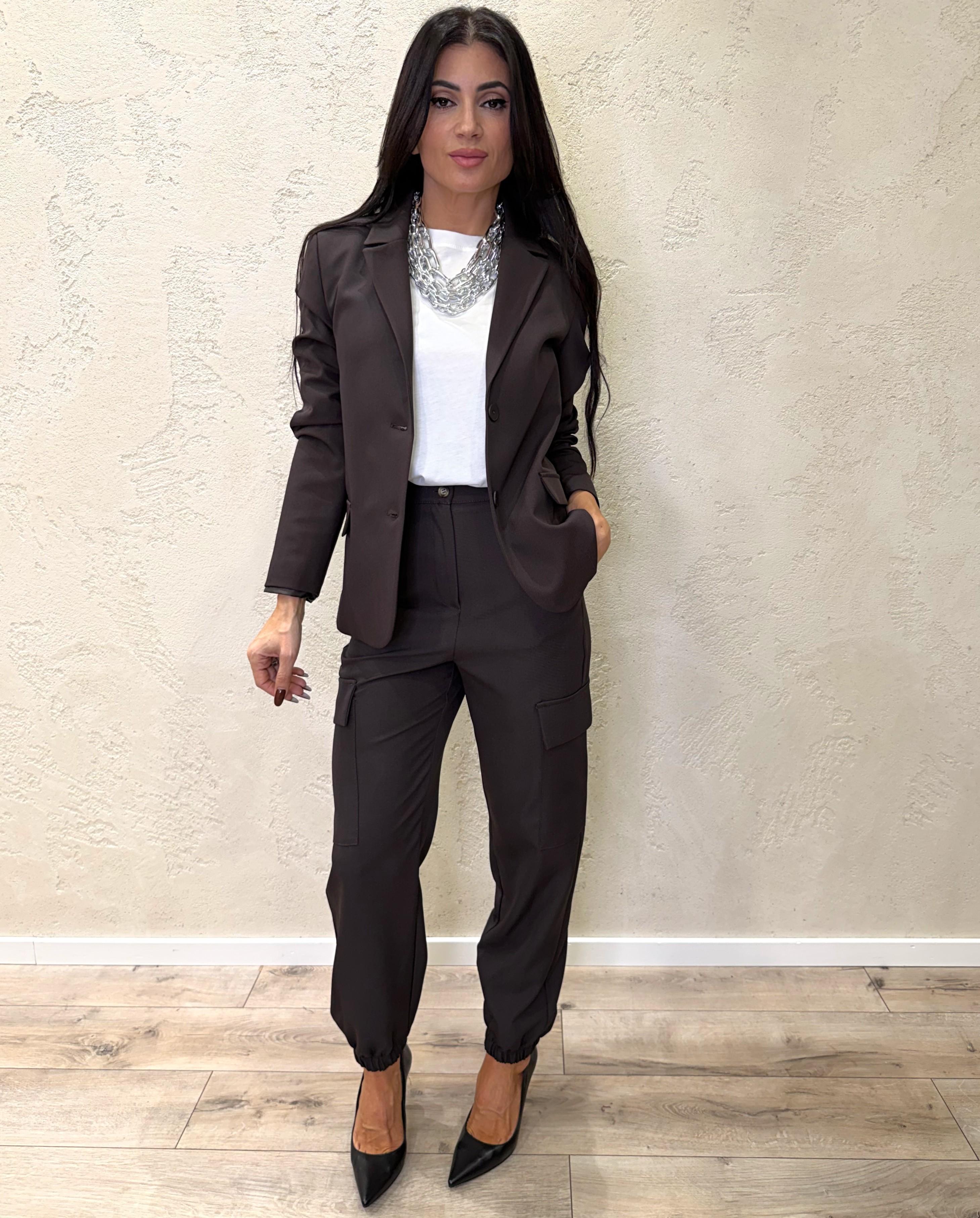 pantalone cargo con polsino TF1041 MORO VICOLO 