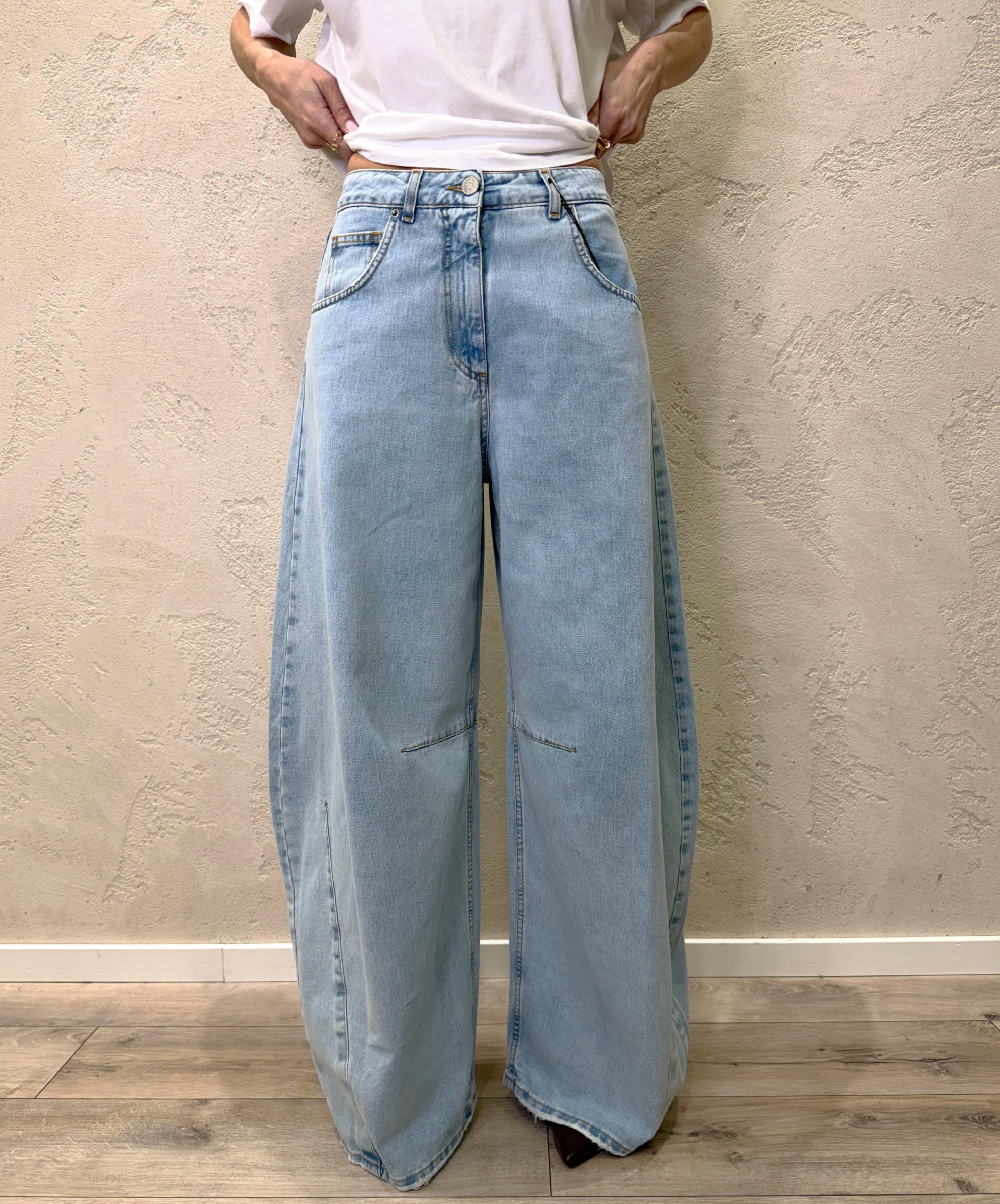 jeans modello louvre barrel fit P314J119W642 DENIM CHIARO TENSIONE IN 