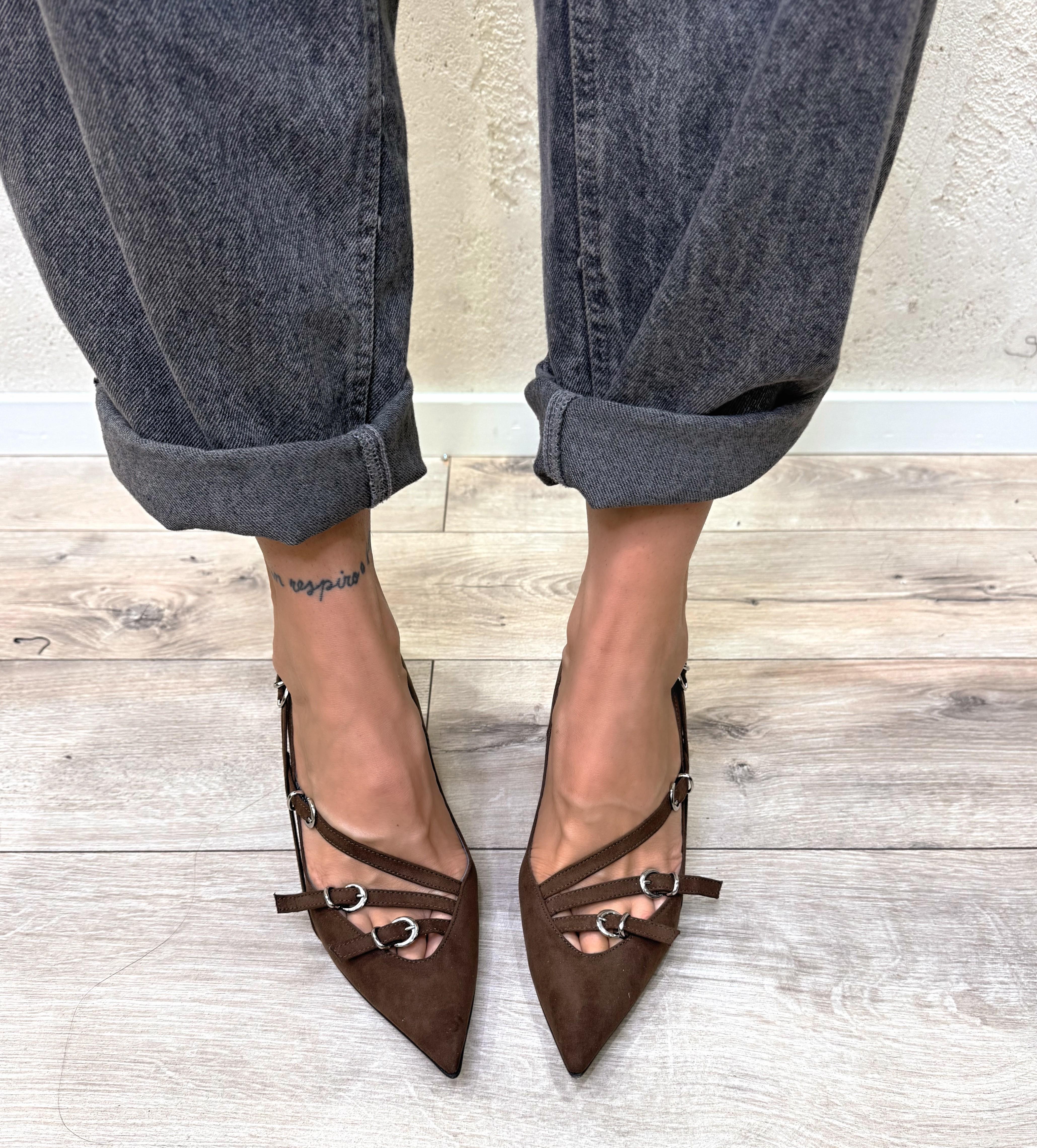 decolletè scamosciata 1622SG CAFFÈ DIVINE FOLLIE 