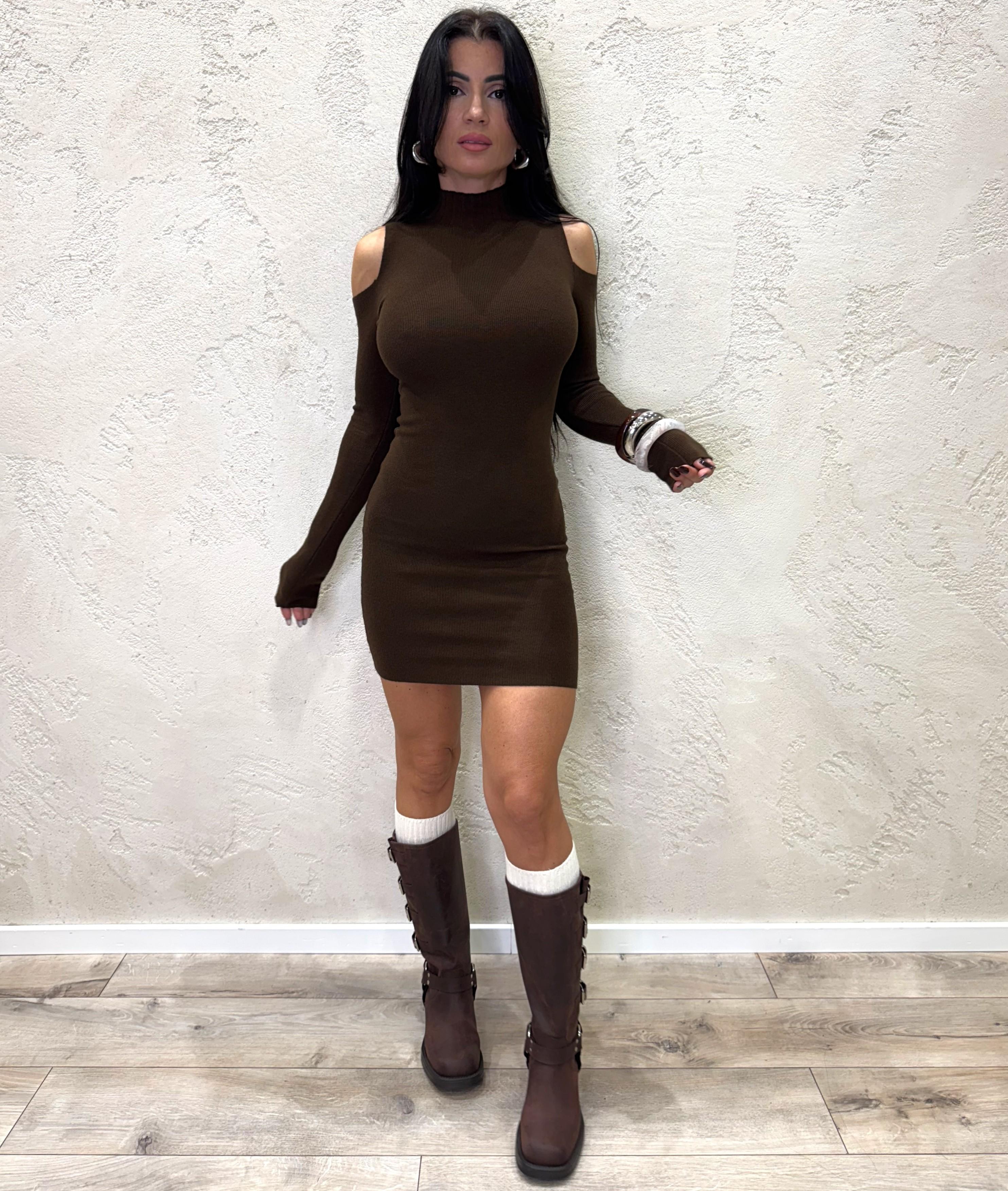 abito in maglia cut out 60191 MORO SUSY MIX 