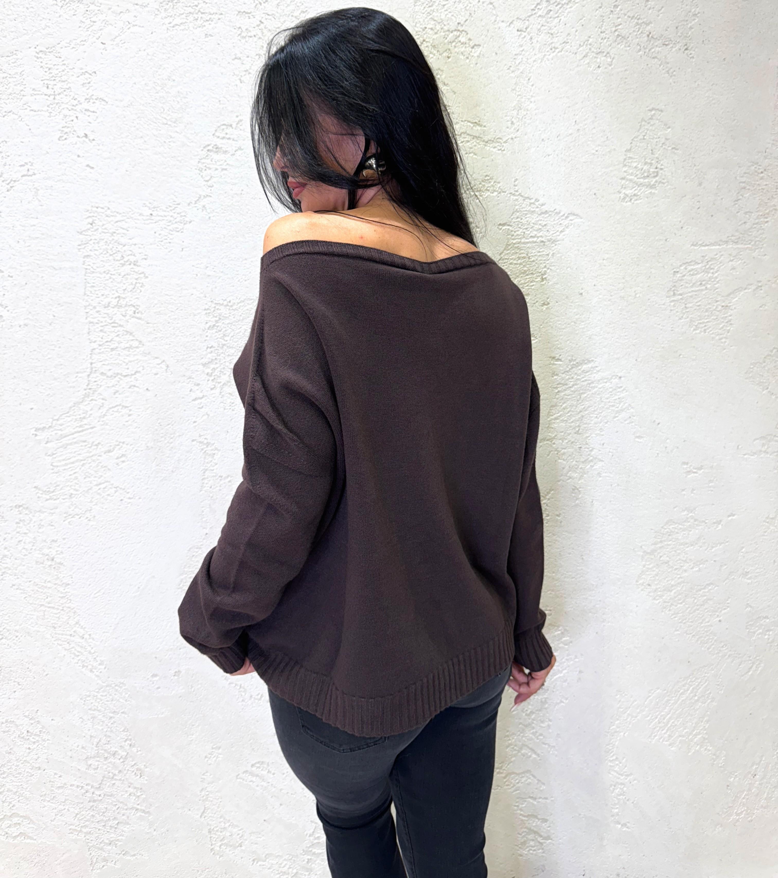 pull basico scollo a barchetta IT883NEW MORO TENSIONE IN 