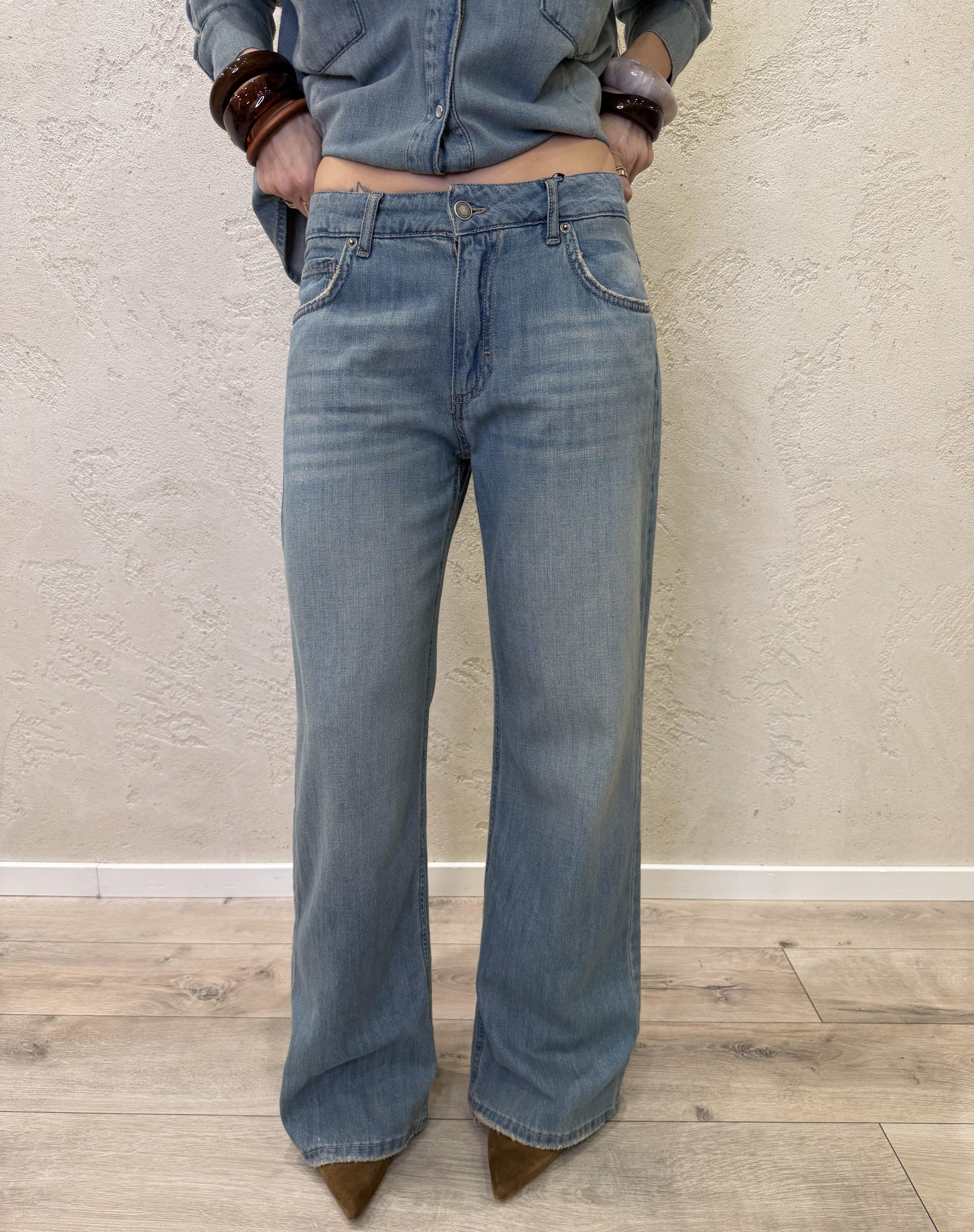 jeans modello melody a gamba dritta DAB5309 DENIM CHIARO VICOLO 