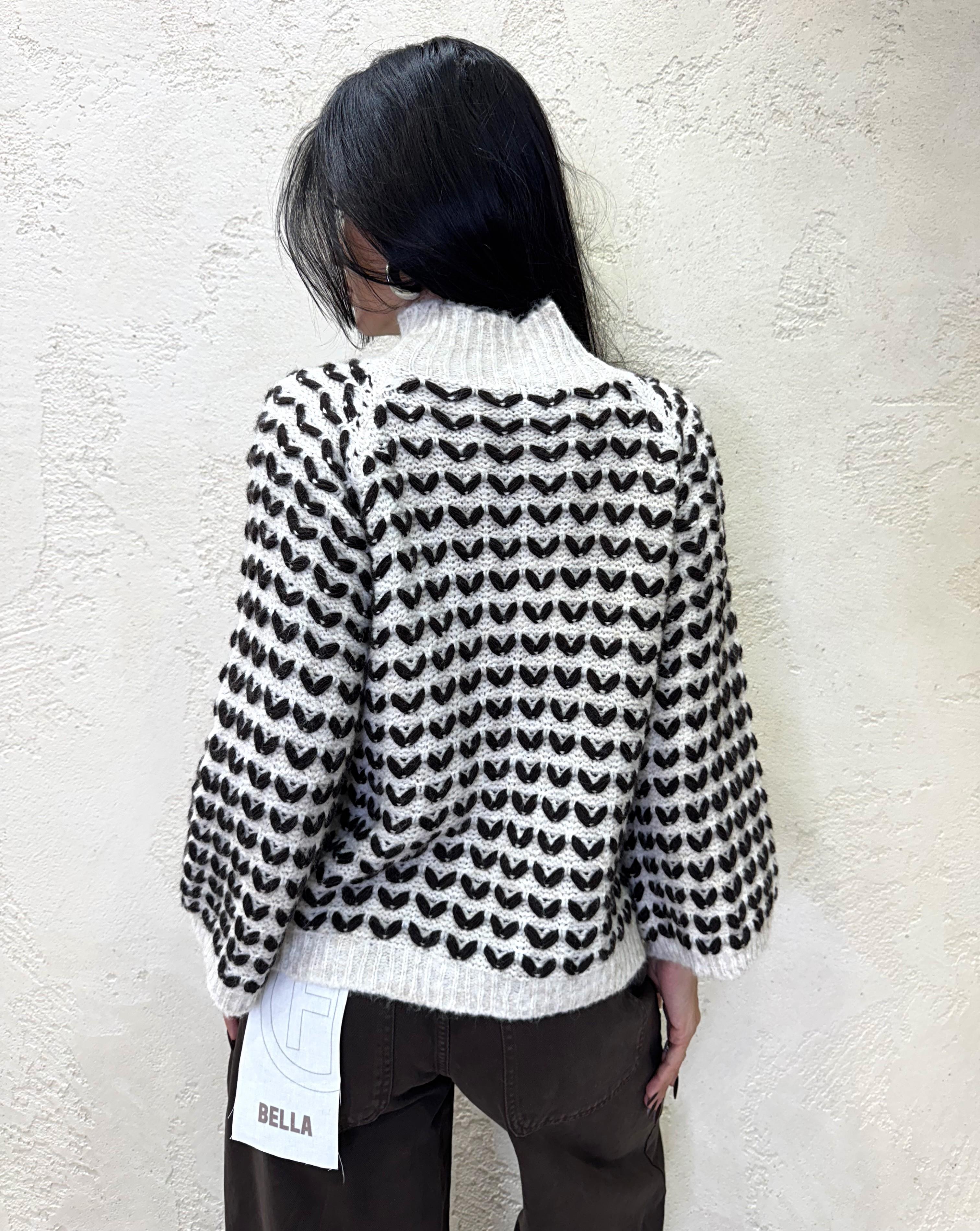 pull doppio colore MCUORE BURRO/MORO ELEVI 