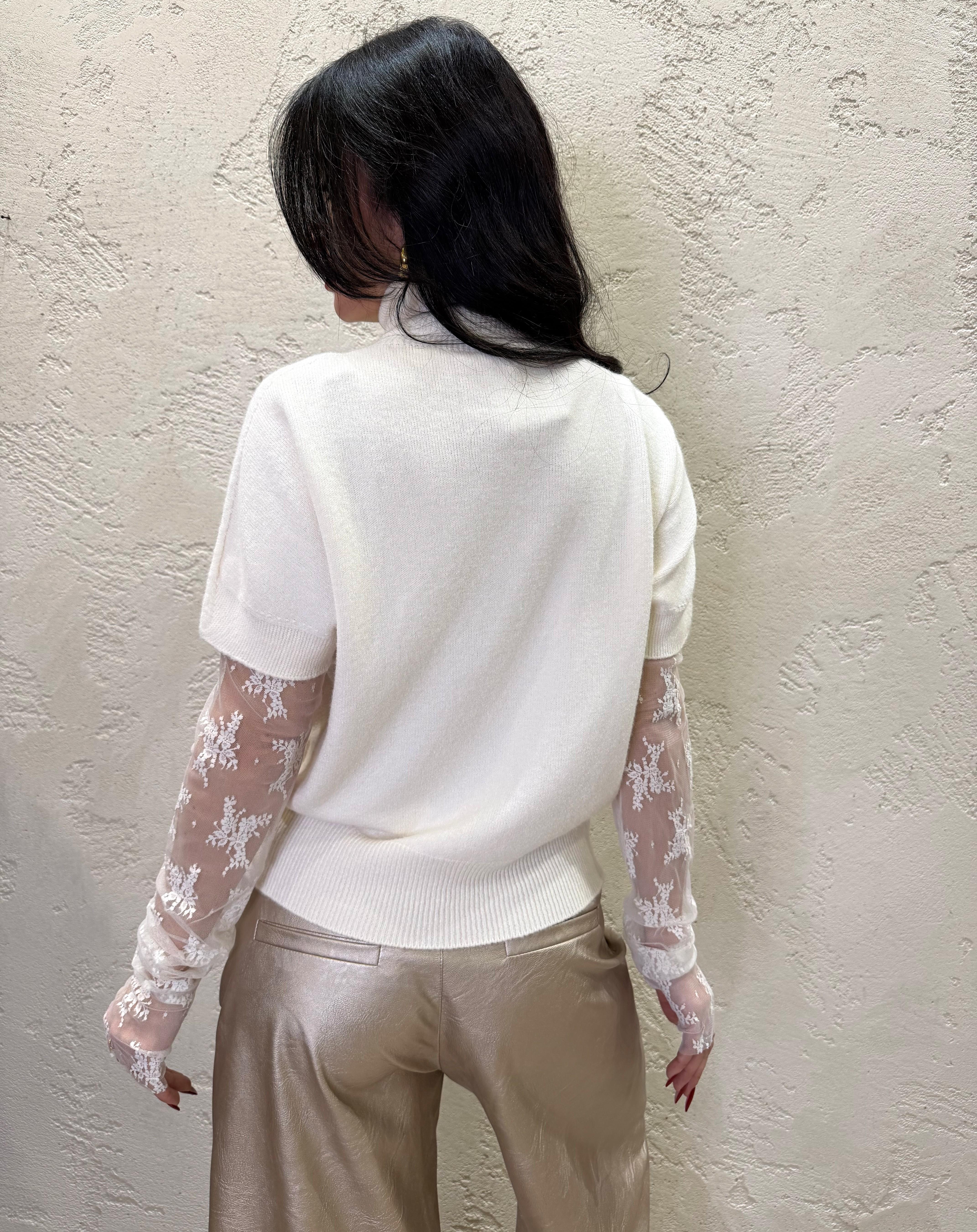 pull collo alto manica corta M3025869 BURRO IMPERIAL 