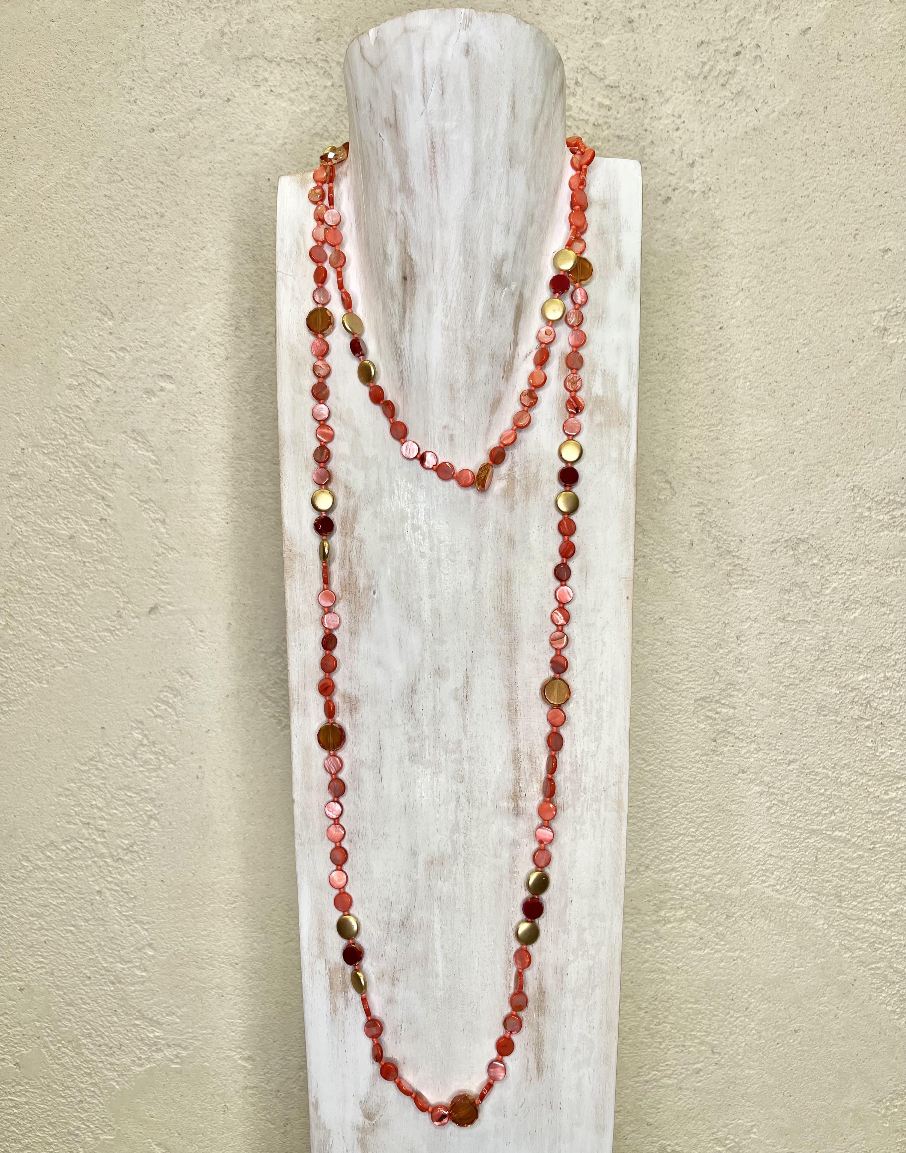 collana con pietre piatte COLPPIAT CORALLO ELEVI 