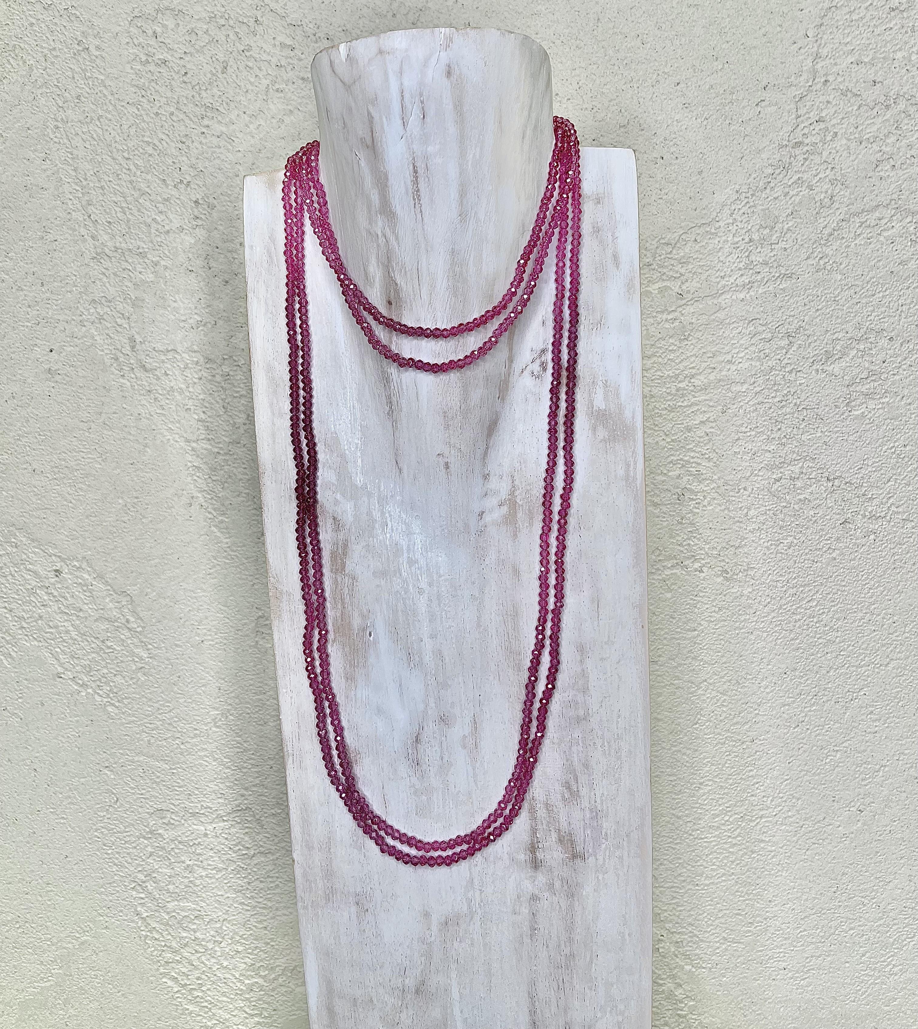 coppia di collane con perline piccole COLCRIP MAGENTA ELEVI 