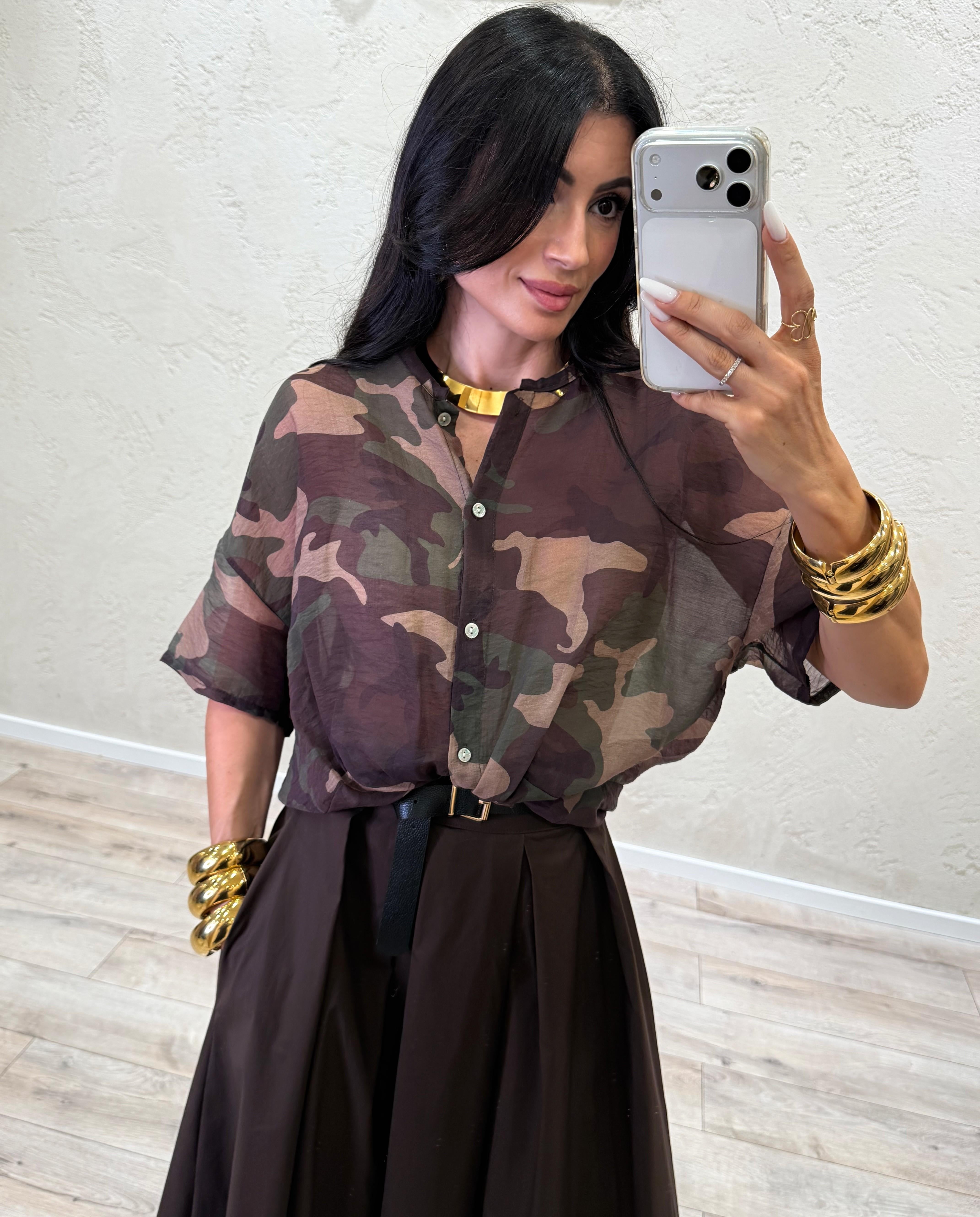 camicia morbida camouflage 221/672/2332 VERDE MILITARE ELEVI 