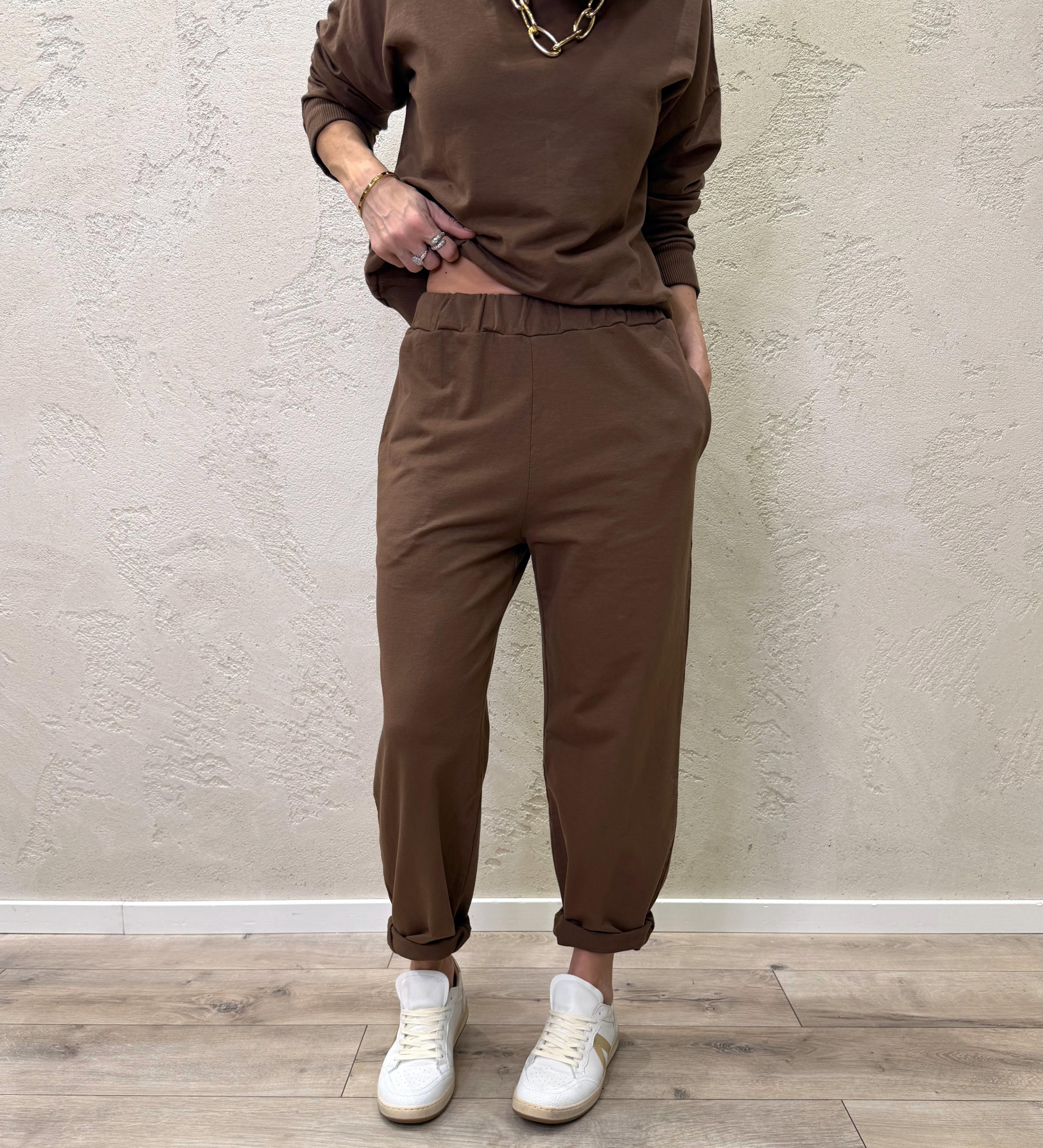tuta di felpa garzata 26851 CIOCCOLATO SUSY MIX 