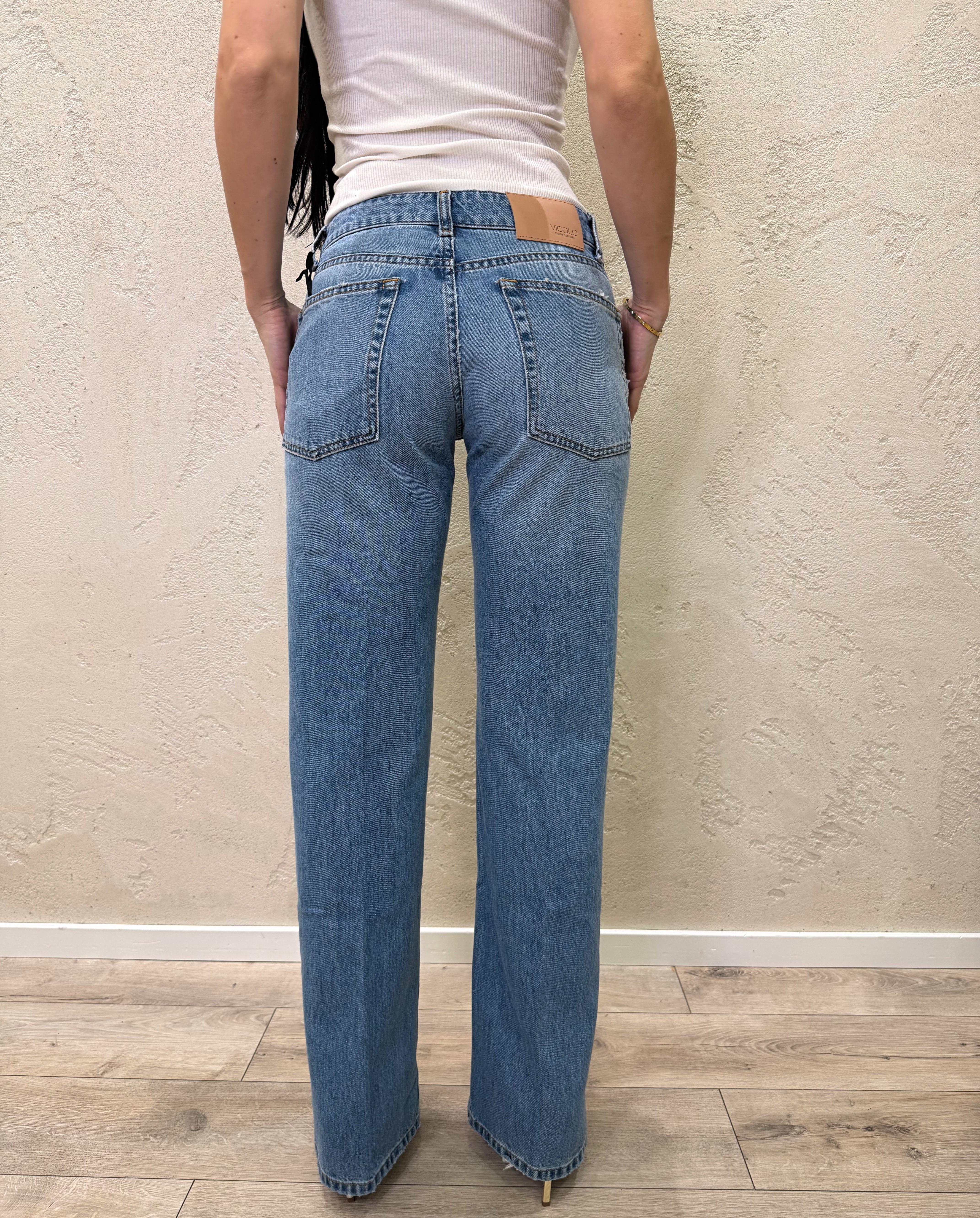 jeans modello basma a gamba dritta DAB5093 DENIM VICOLO 