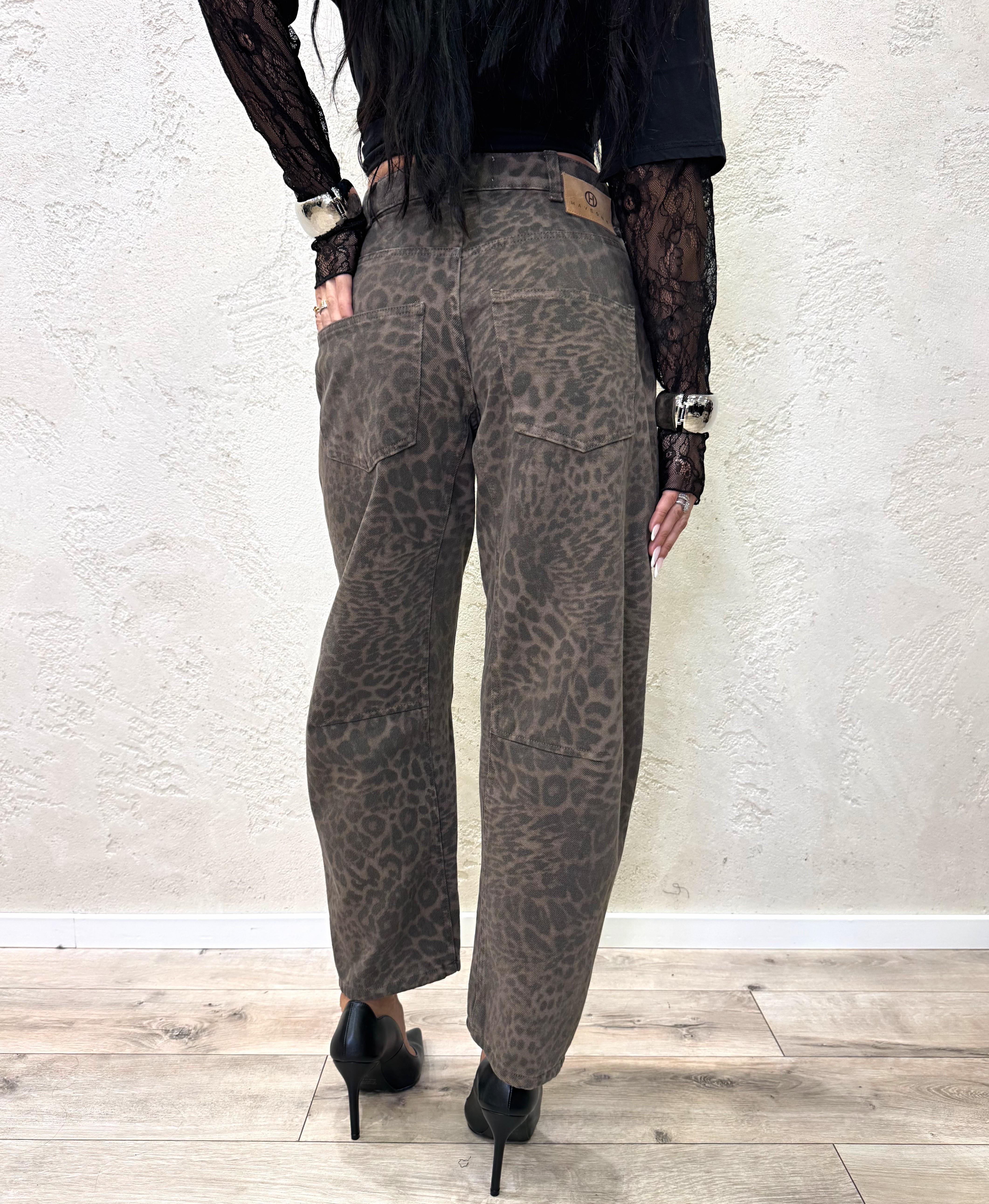 jeans modello ferro di cavallo maculato PGZ-P159 MACULATO HAVEONE 