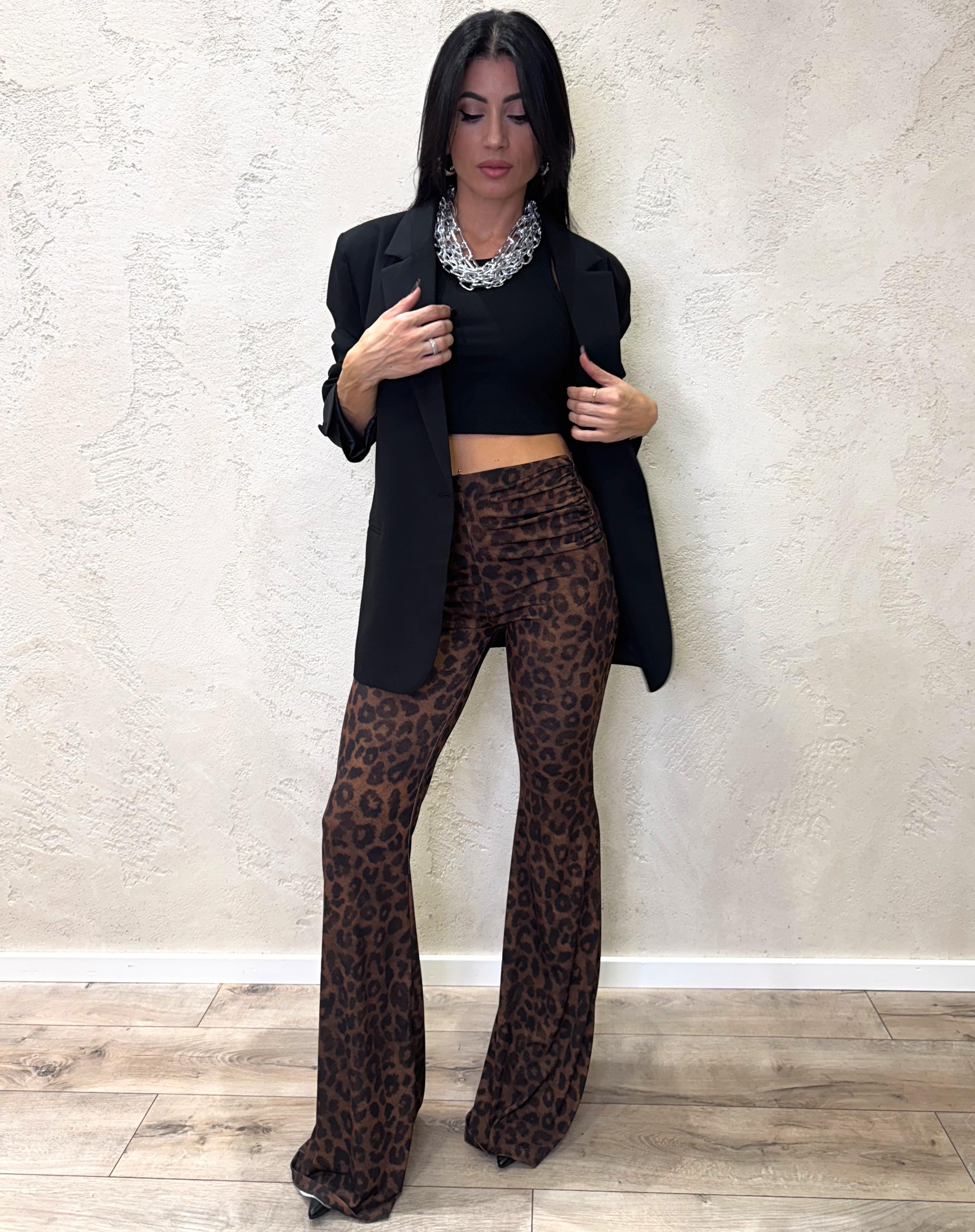 leggins elasticizzato a zampa maculato TF12266 MACULATO VICOLO 