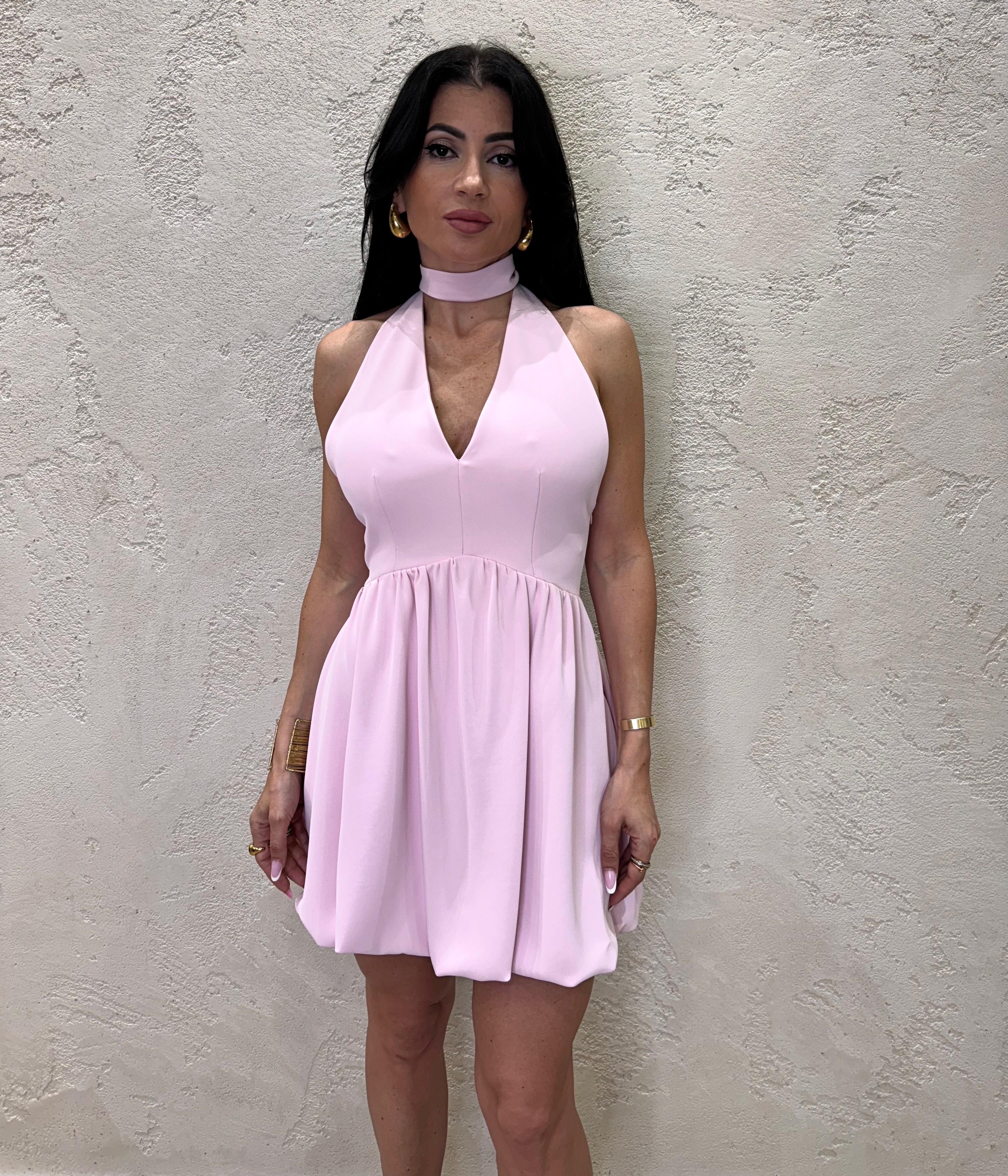 abito mini halter AFPXJHX ROSA IMPERIAL 