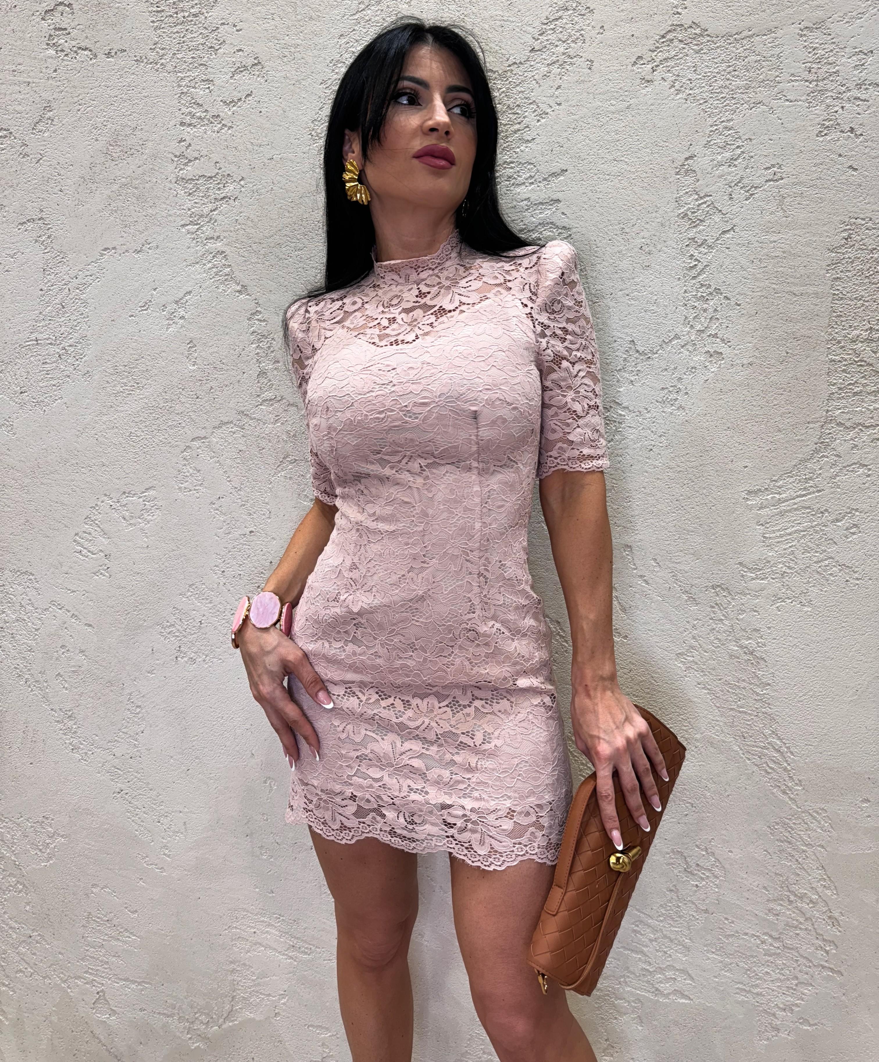 mini abito a tubino in pizzo AFNFJMD ROSA IMPERIAL 