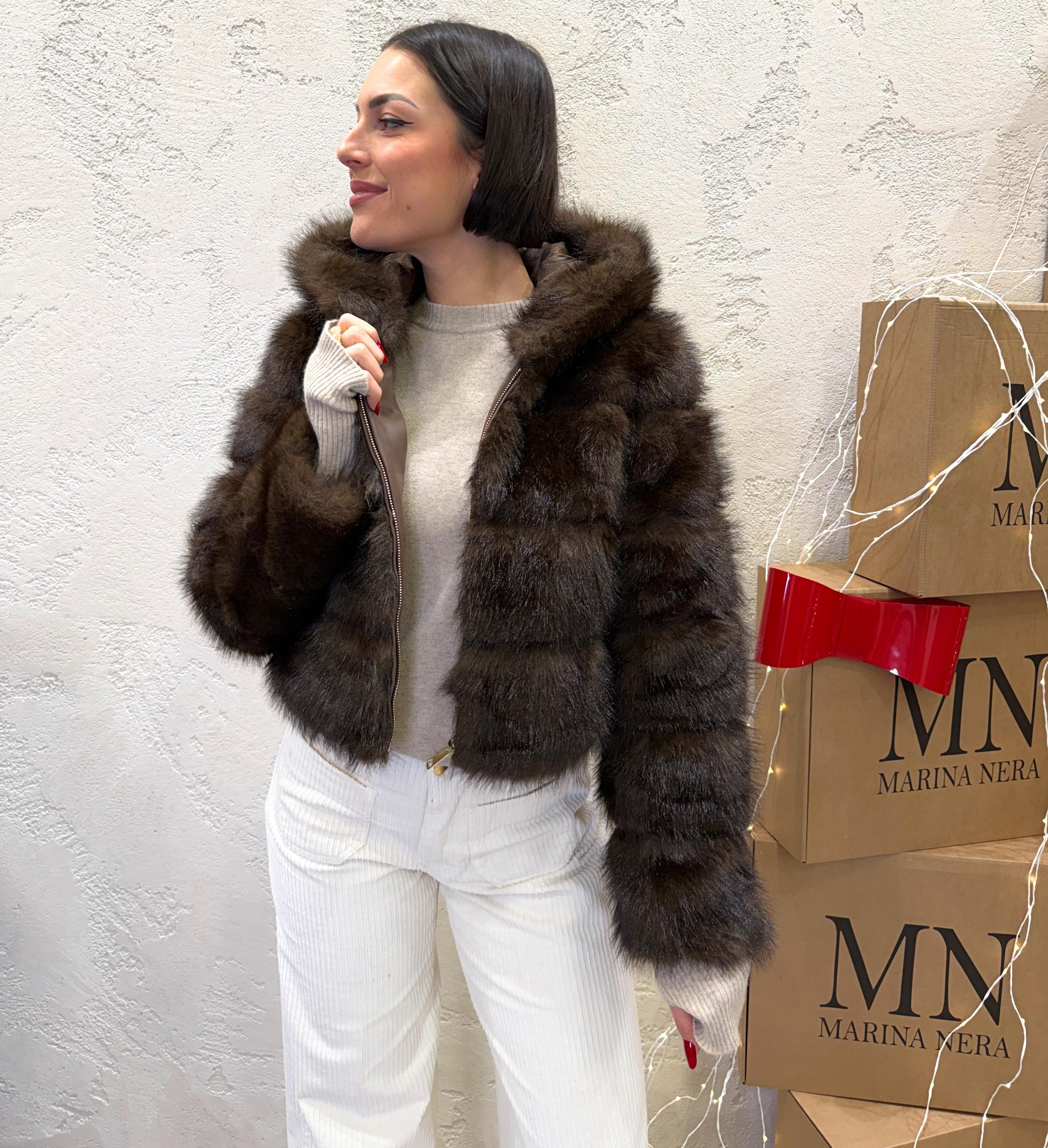 abito scamosciato scollo quadrato ABSCAM MORO ELEVI 