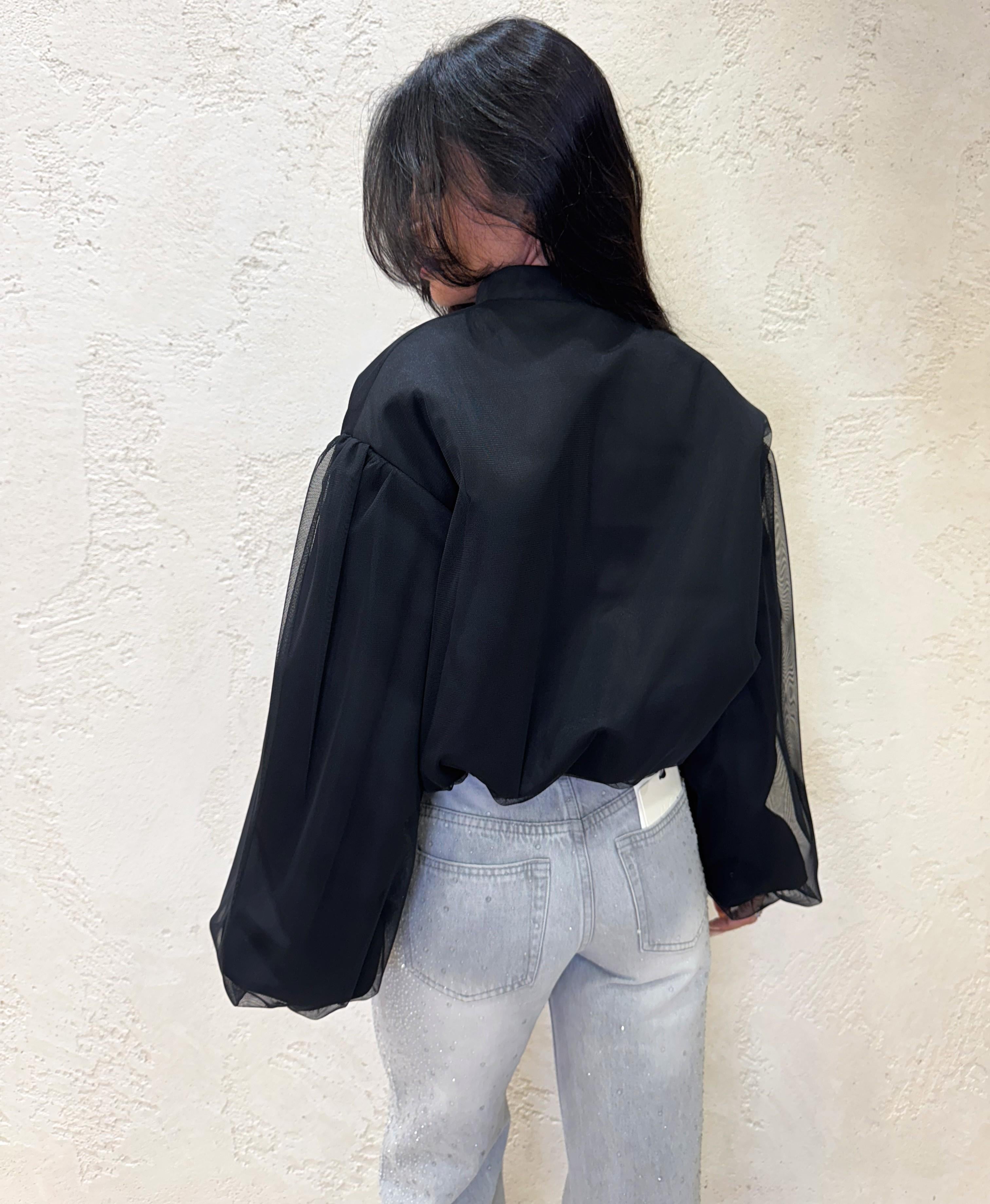 bomber in tulle VHN3KAI NERO IMPERIAL 