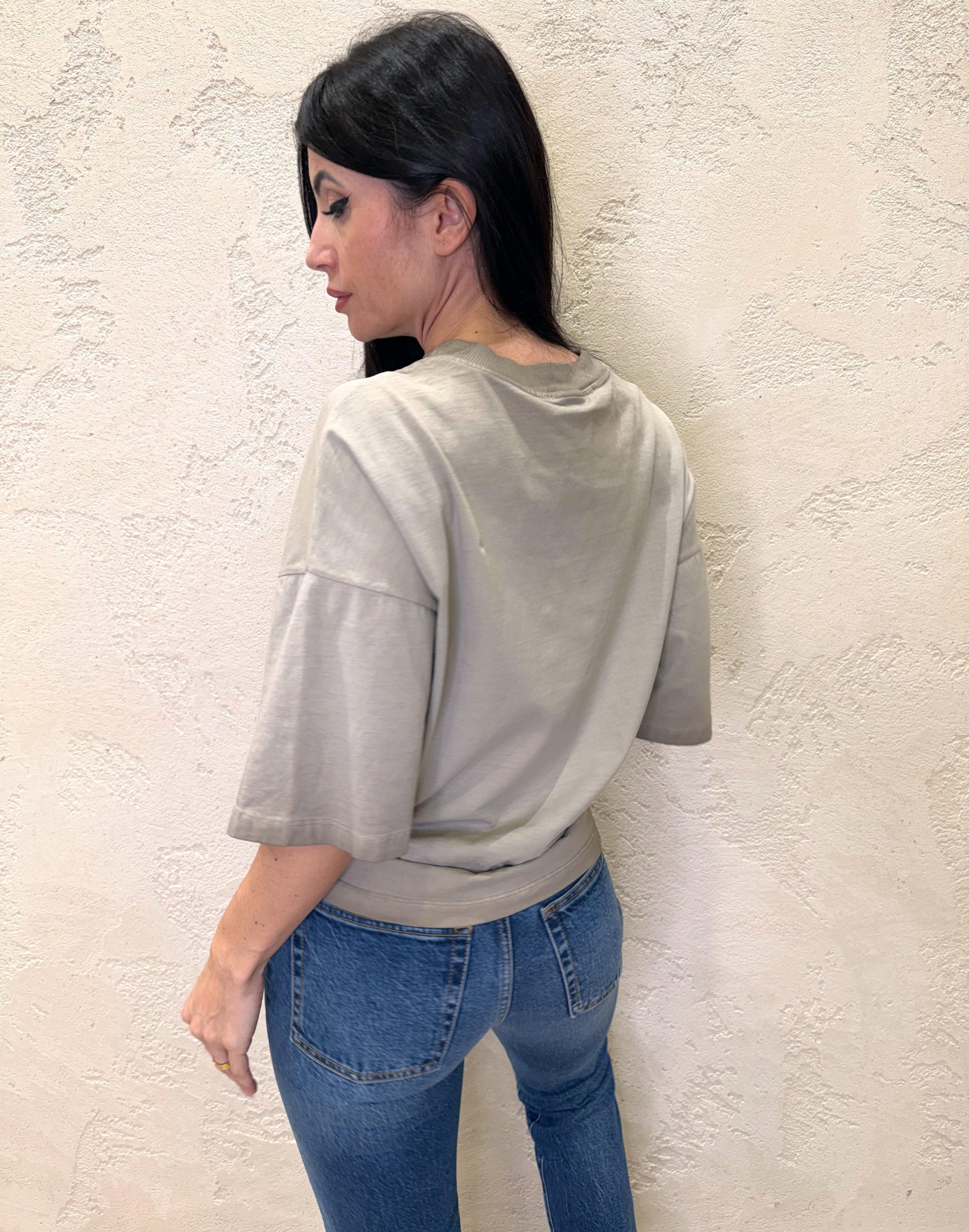 t-shirt stone washed con stampa bufalo FFW-Q007 FANGO HAVEONE 