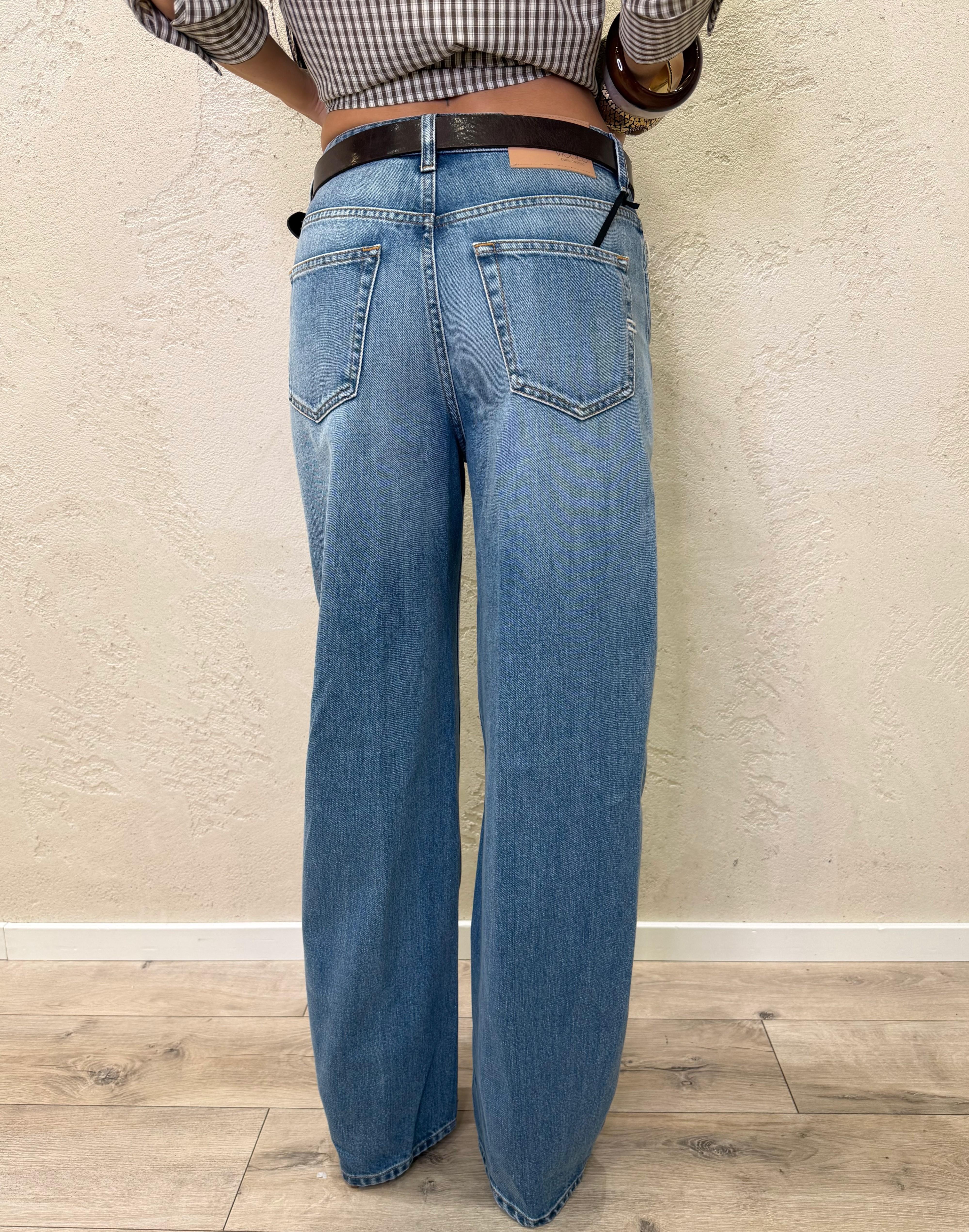 jeans modello cornelia wide leg DAB5252 DENIM VICOLO 