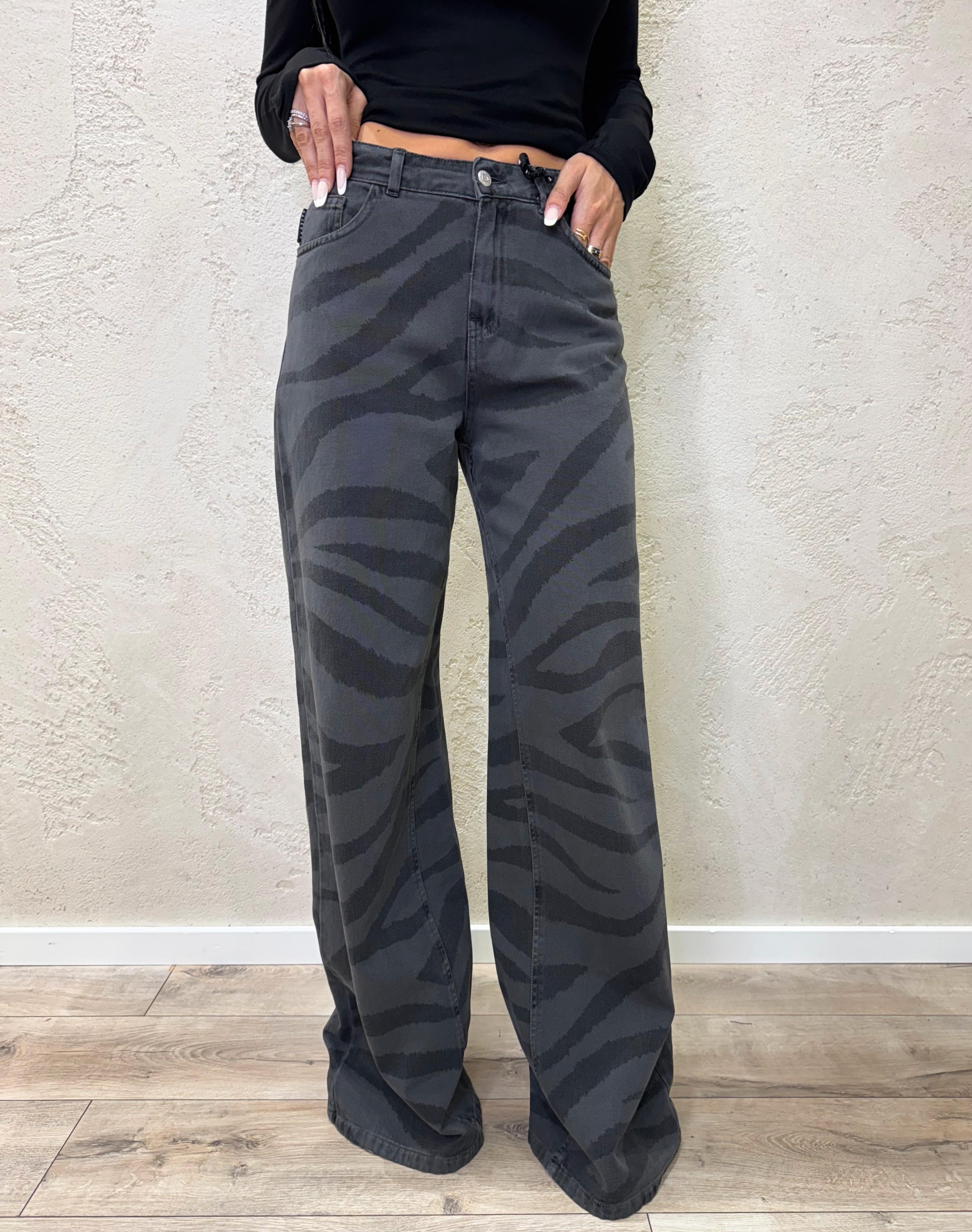 jeans zebrato a palazzo PGZ-P091 ZEBRATO HAVEONE 