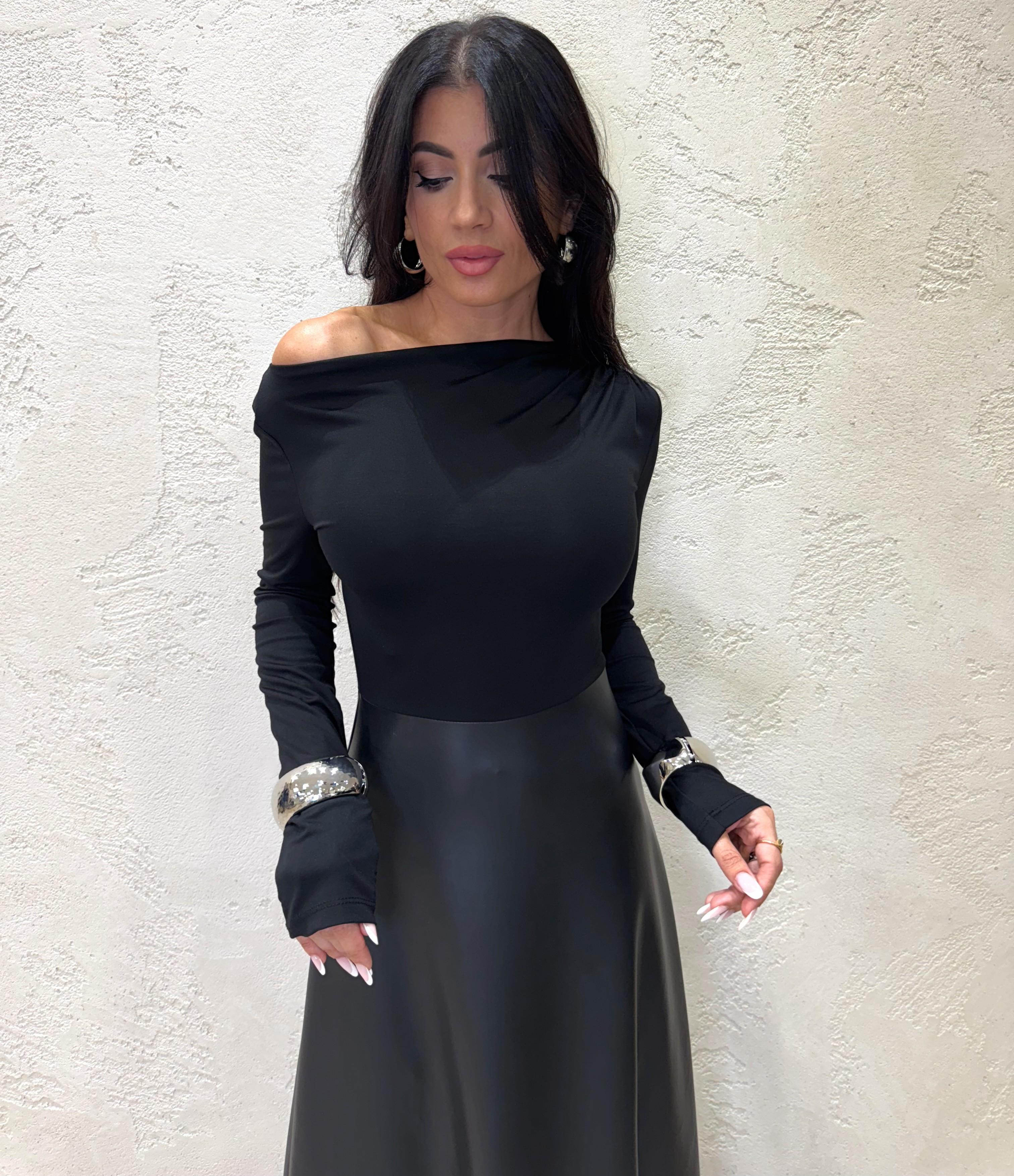 abito lugo doppio tessuto AFRQKGJ NERO IMPERIAL 