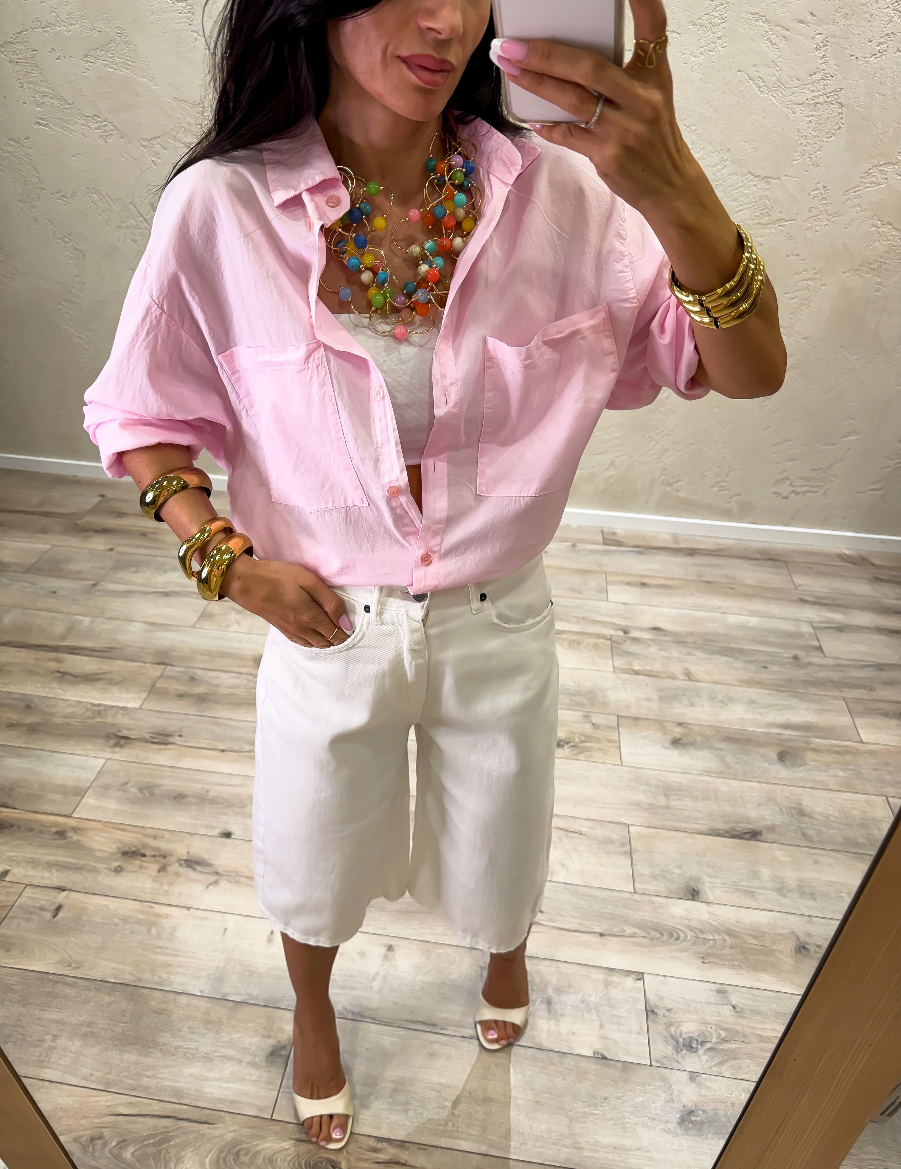 camicia borbida in cotone CFW-Q408 ROSA HAVEONE 