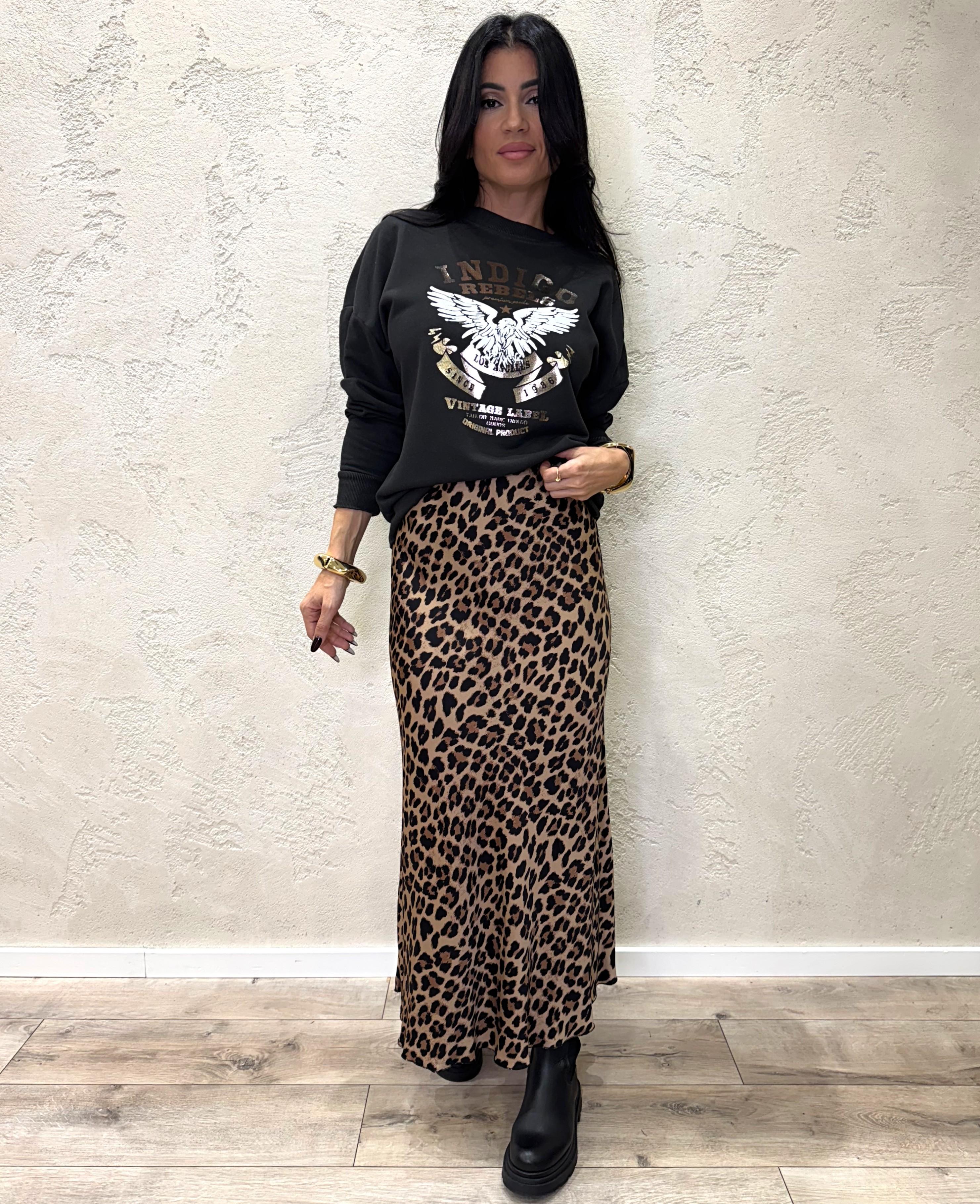 gonna lunga in satin G63111LI505 MACULATO SUSY MIX 