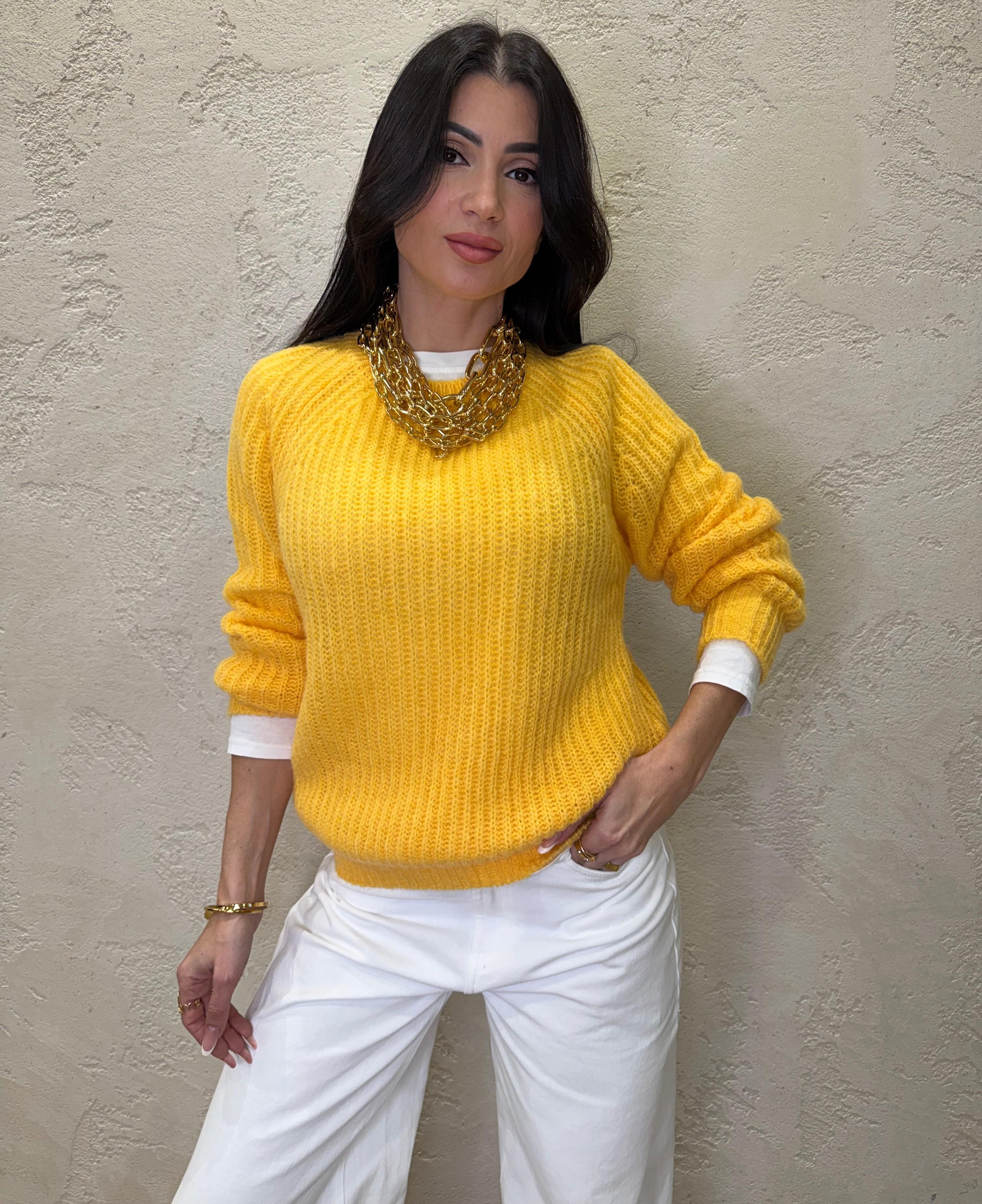 pull misto mohair punto ajour 55086F GIRASOLE VICOLO 