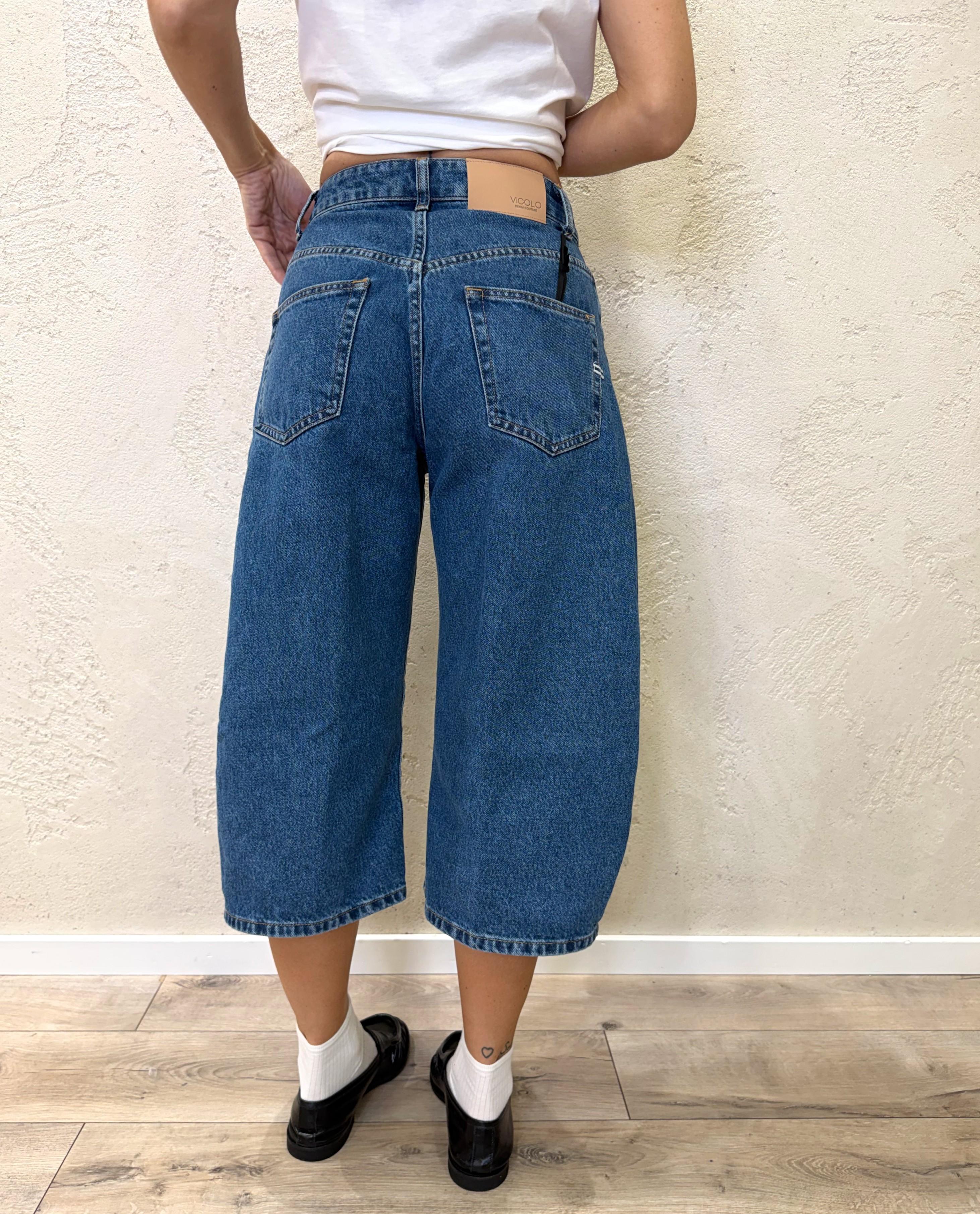 maxi bermuda elettra barrel fit DAB5370 DENIMBLU VICOLO 