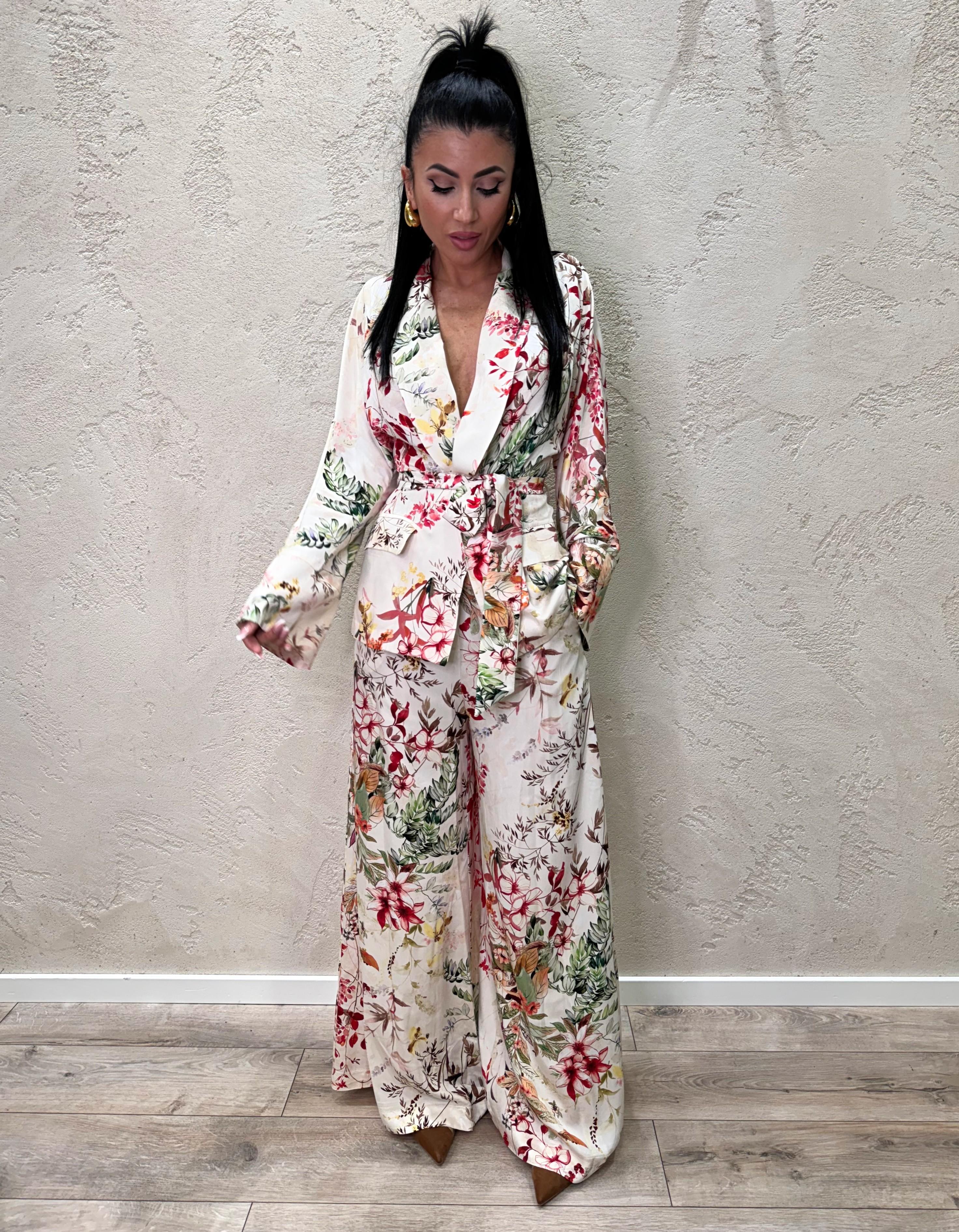 giacca kimono a fiori JBD7JVD PANNA IMPERIAL 