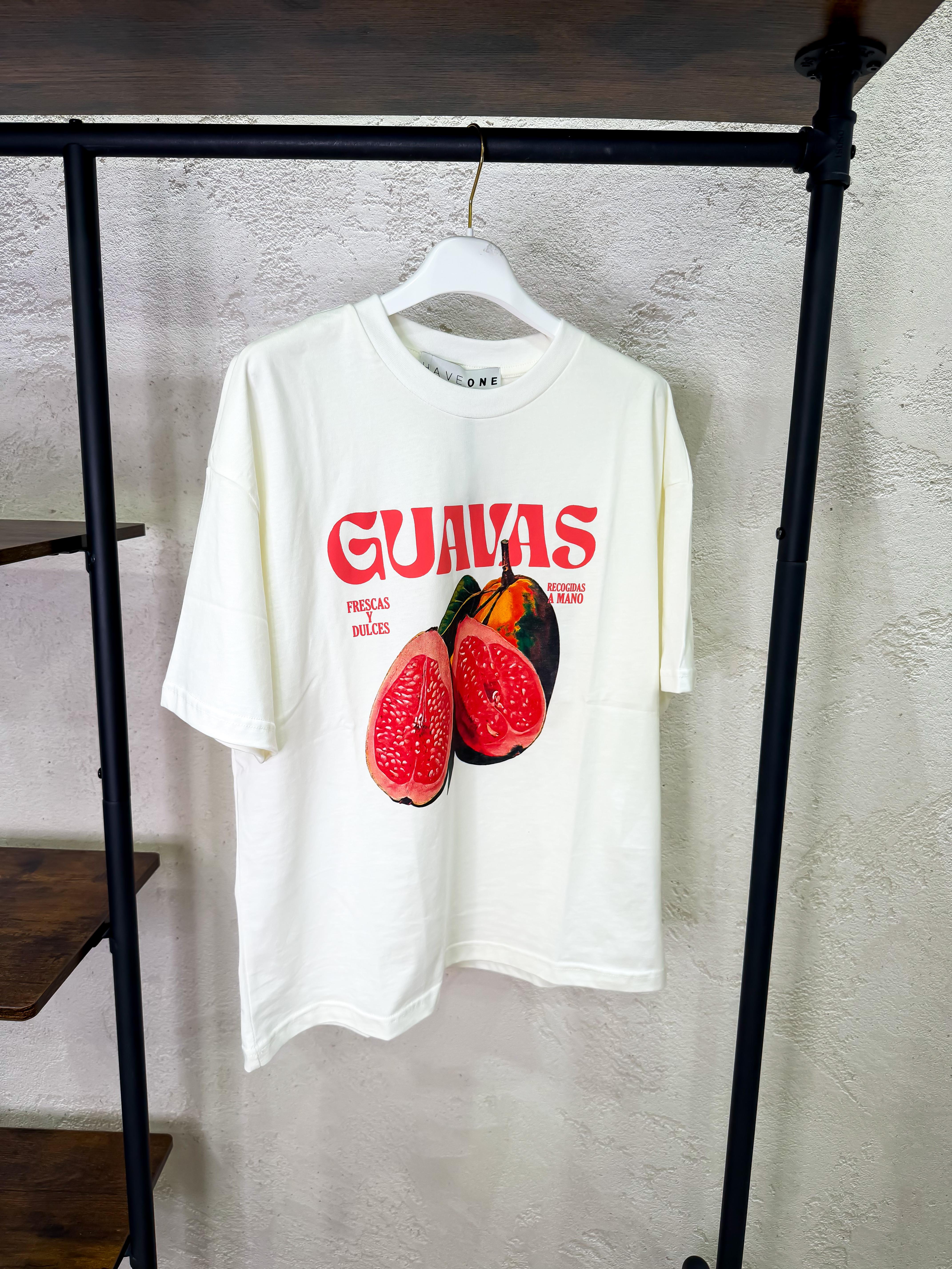 t-shirt over stampa guavas TDY-Q242 BURRO HAVEONE 