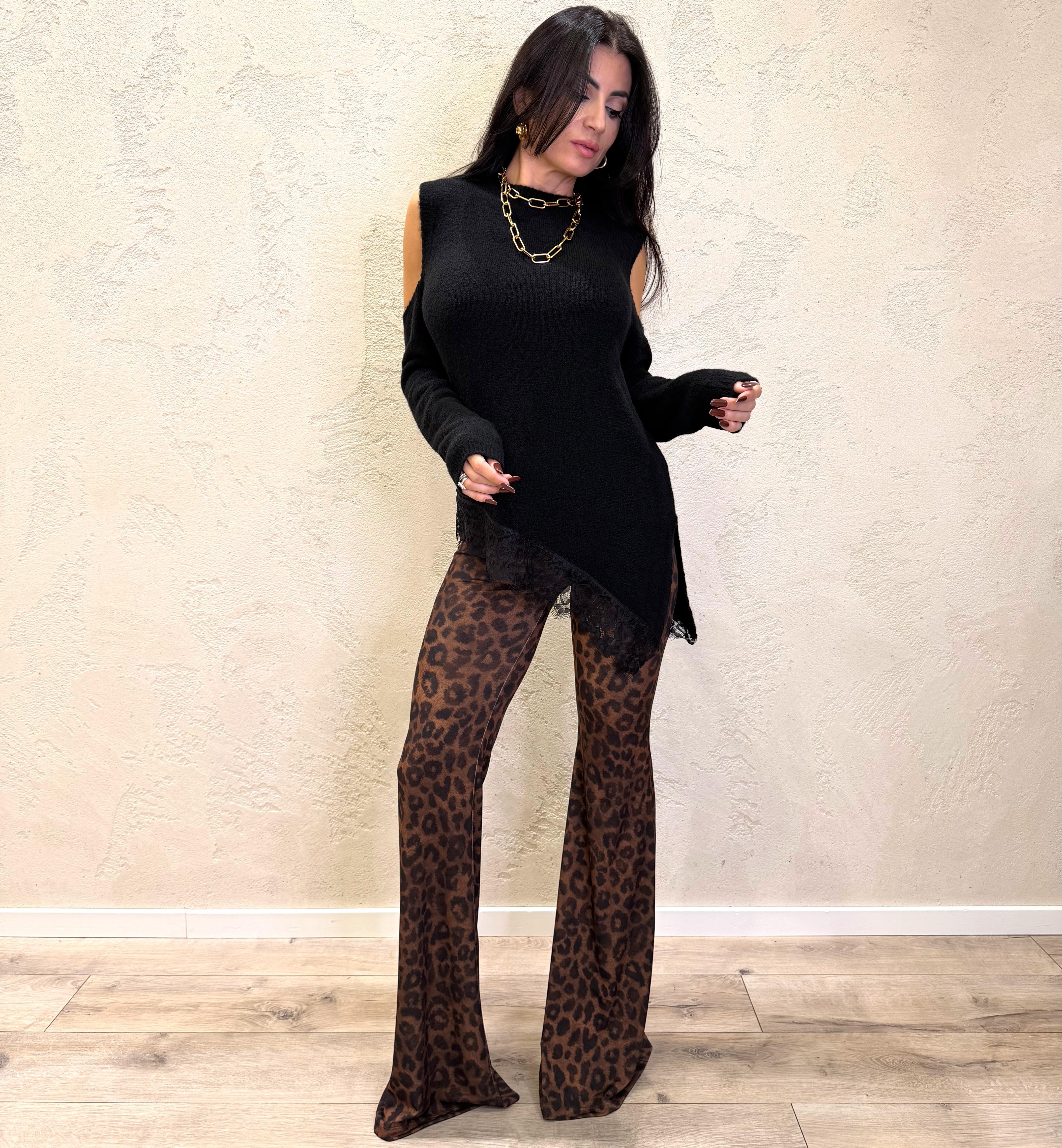 pull cut out con inserti in pizzo MFP-P185 NERO HAVEONE 