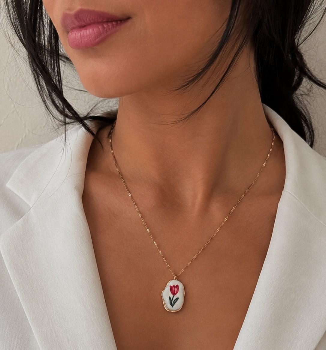 collana "tulia" con charm pendente COL-TULIA ORO ELEVI 