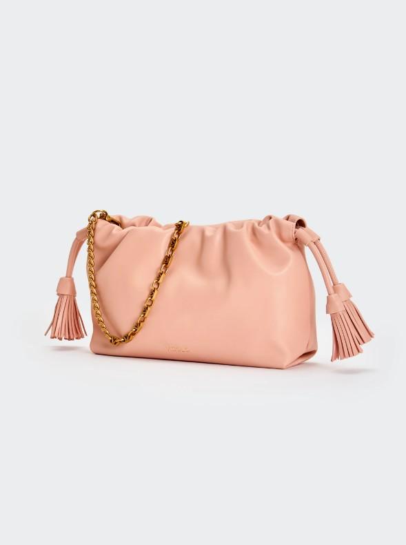 borsa tassel piccola in ecopelle XAB0035 ROSA VICOLO 