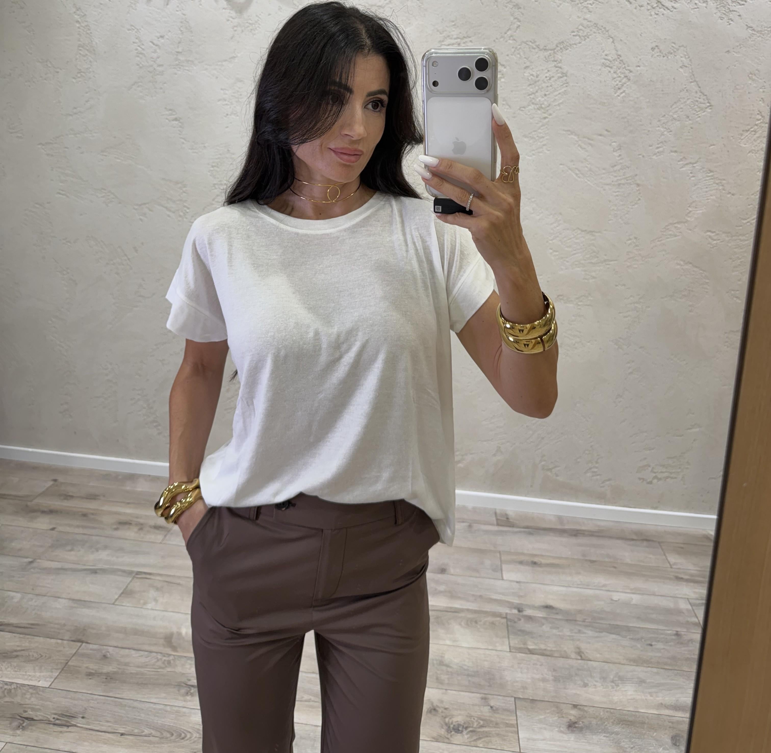 t-shirt over misto lino 21028 BIANCO TENSIONE IN 