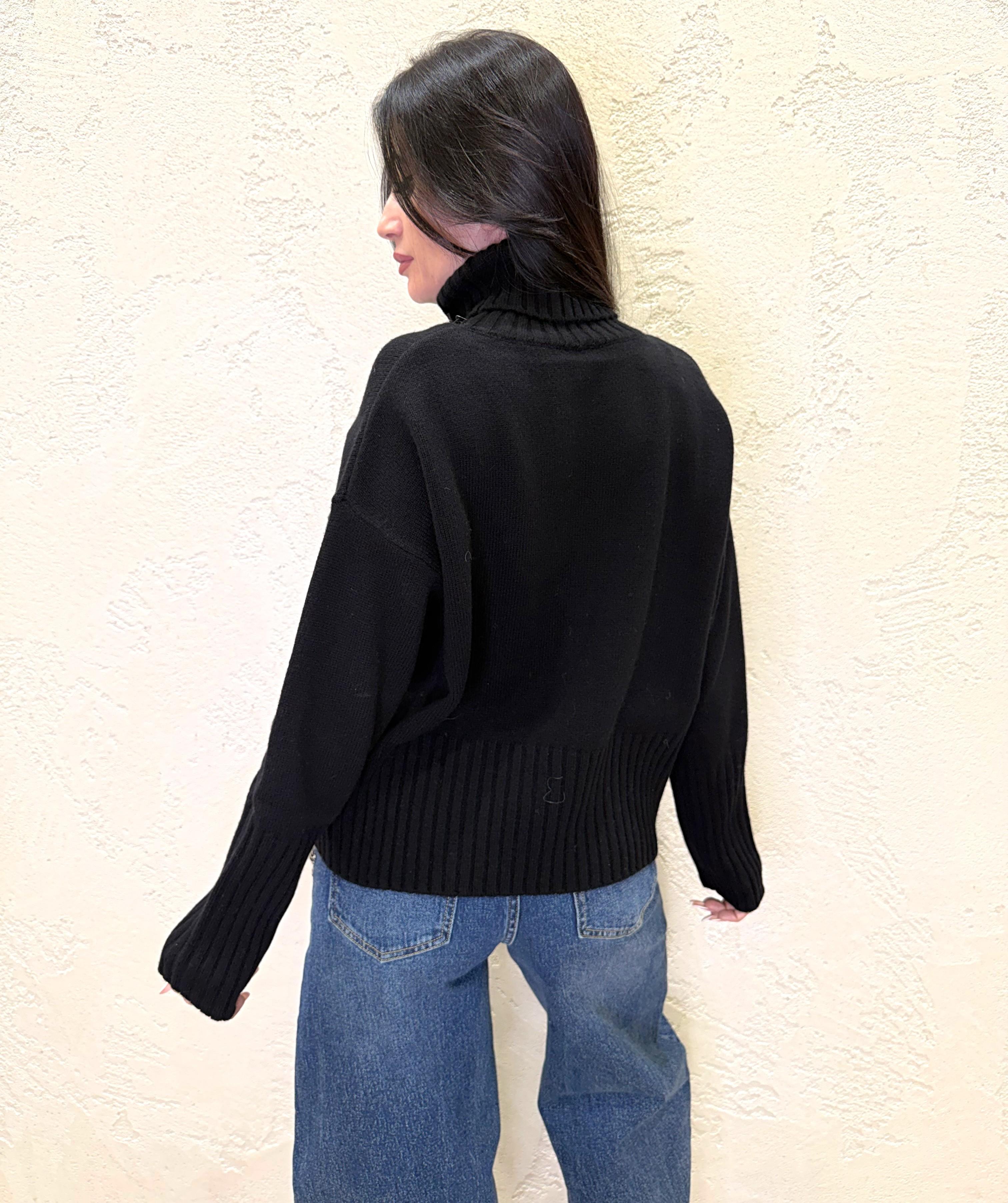 pull 100% lana WL938 NERO TENSIONE IN 