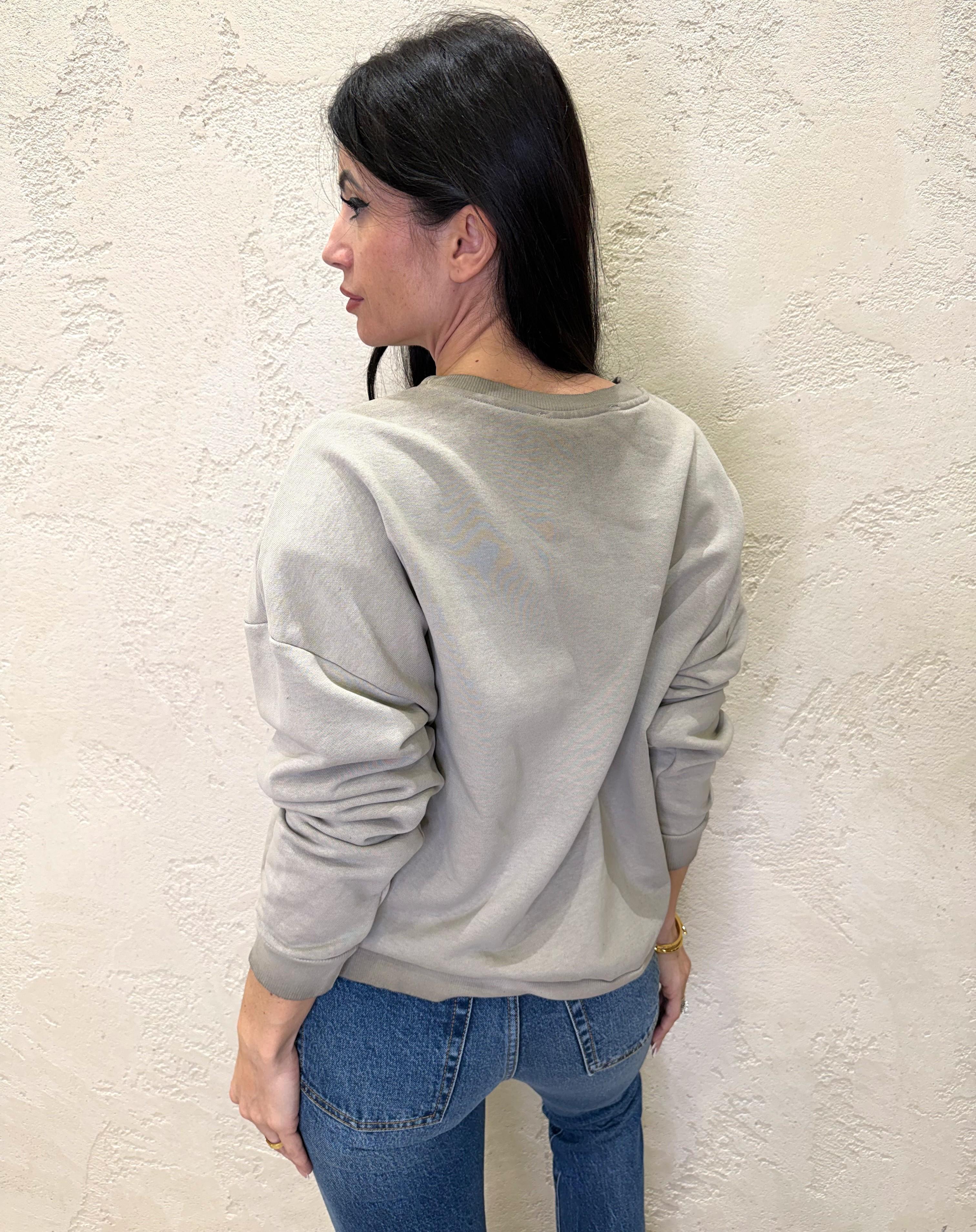 felpa stone washed con stampa bufalo FFW-Q011 FANGO HAVEONE 