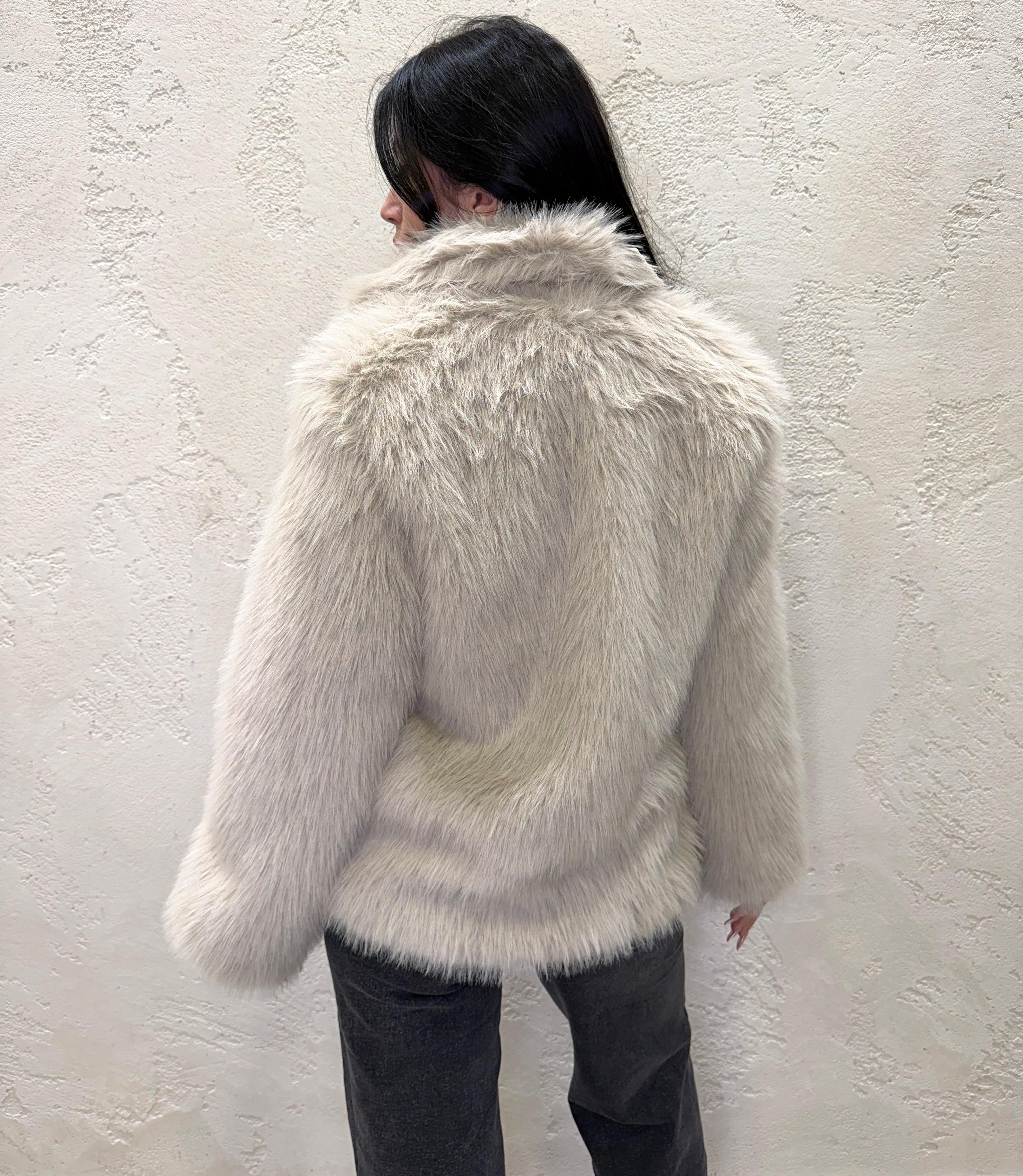 ecopelliccia collo a rever 223239-M25 AVENA MOTEL 