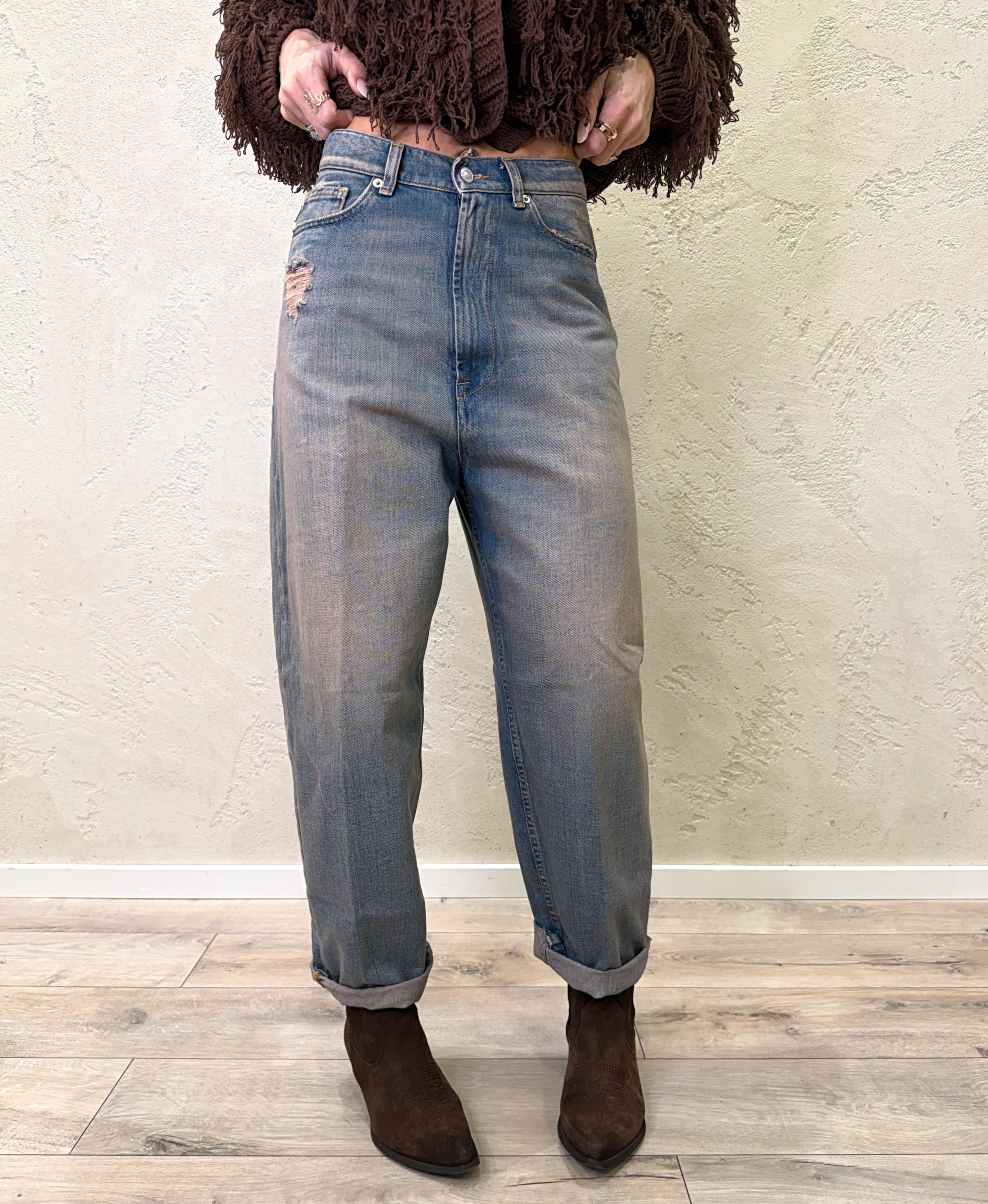 jeans modello laila balloon DAB5081 SLAVATO VICOLO 