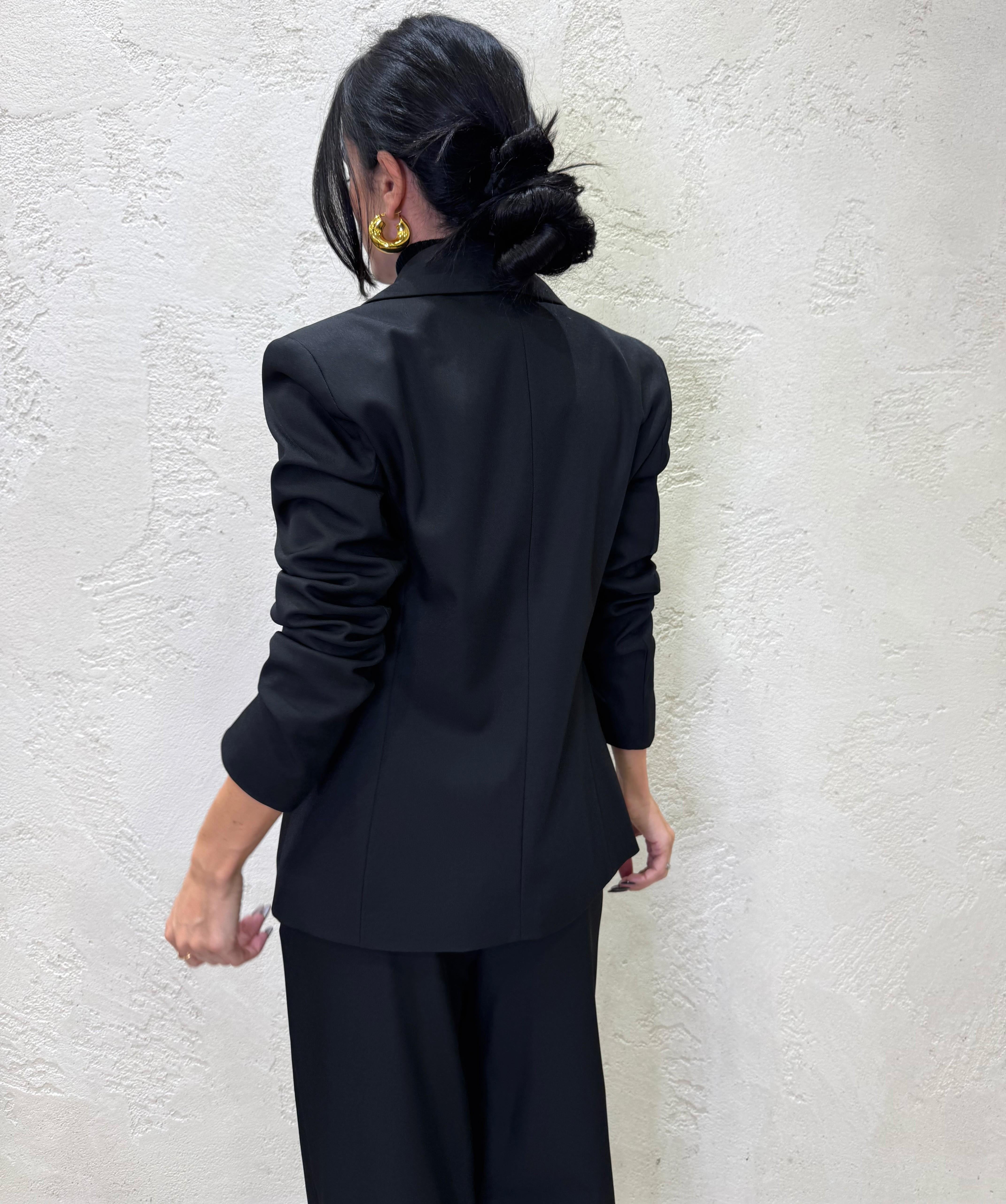 blazer basico con doppio bottone TF1519 NERO VICOLO 