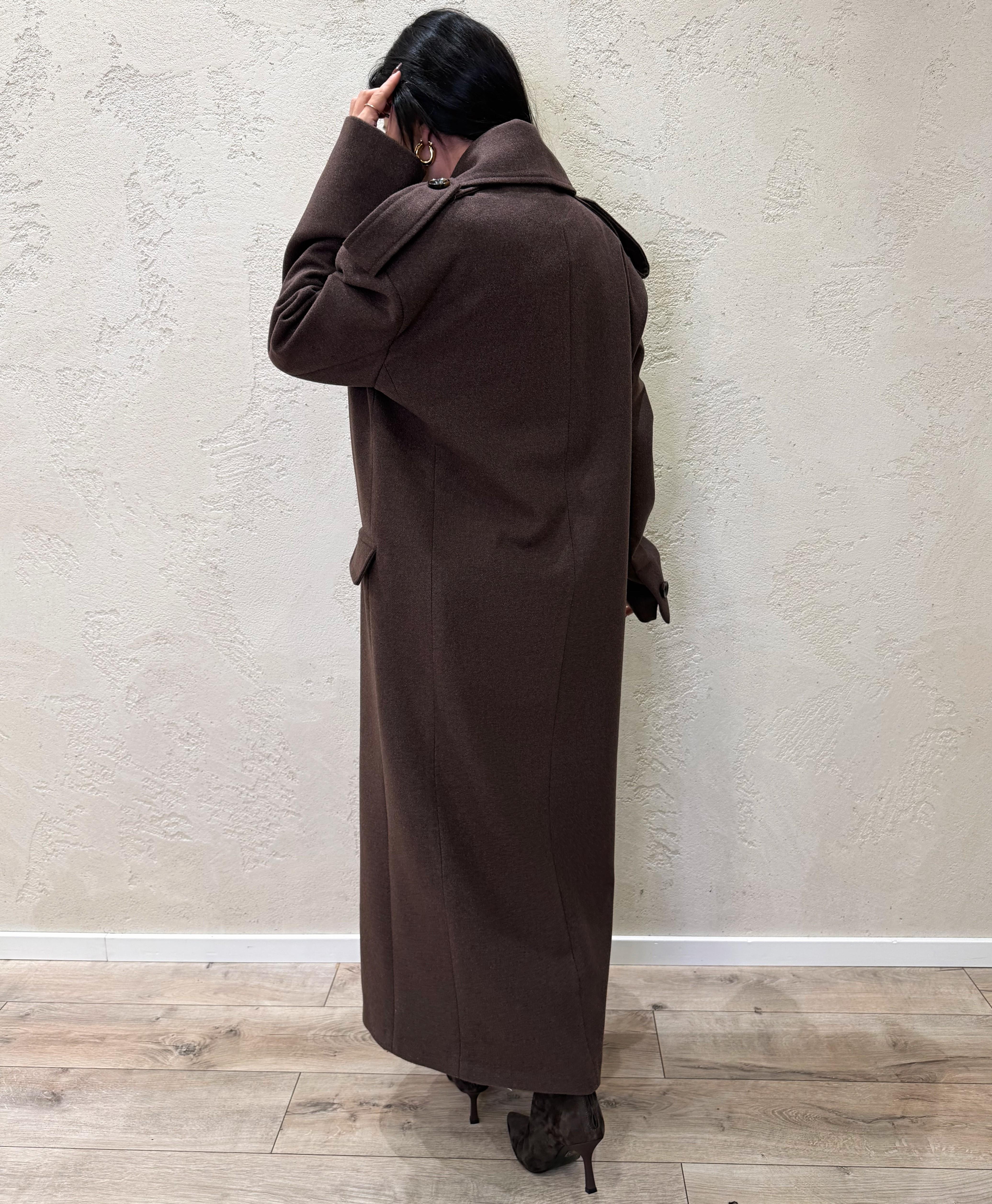 cappotto over doppiopetto KCB-P084 FONDENTE HAVEONE 