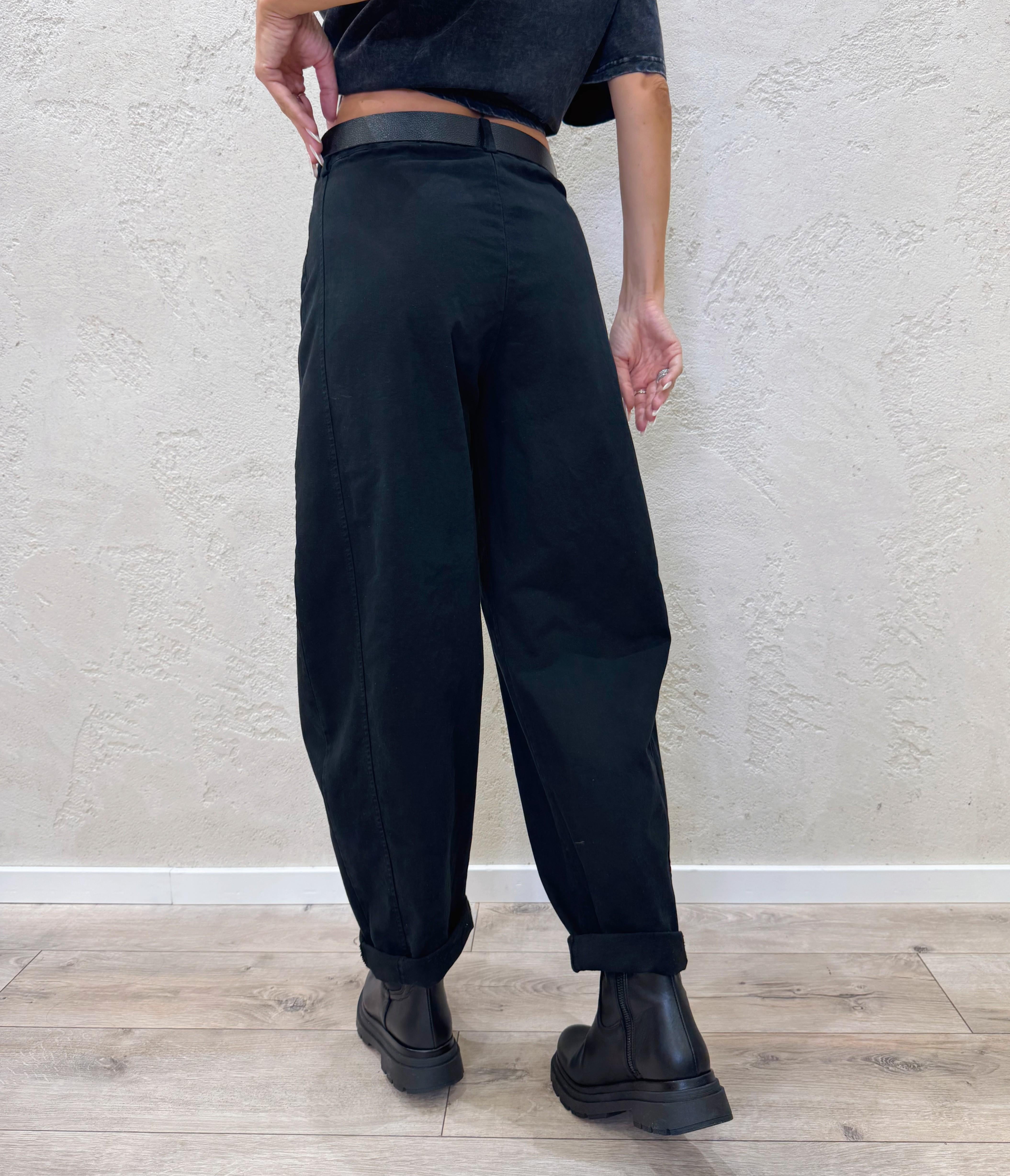 pantalone modello ferro di cavallo 58300GAB NERO SUSY MIX 
