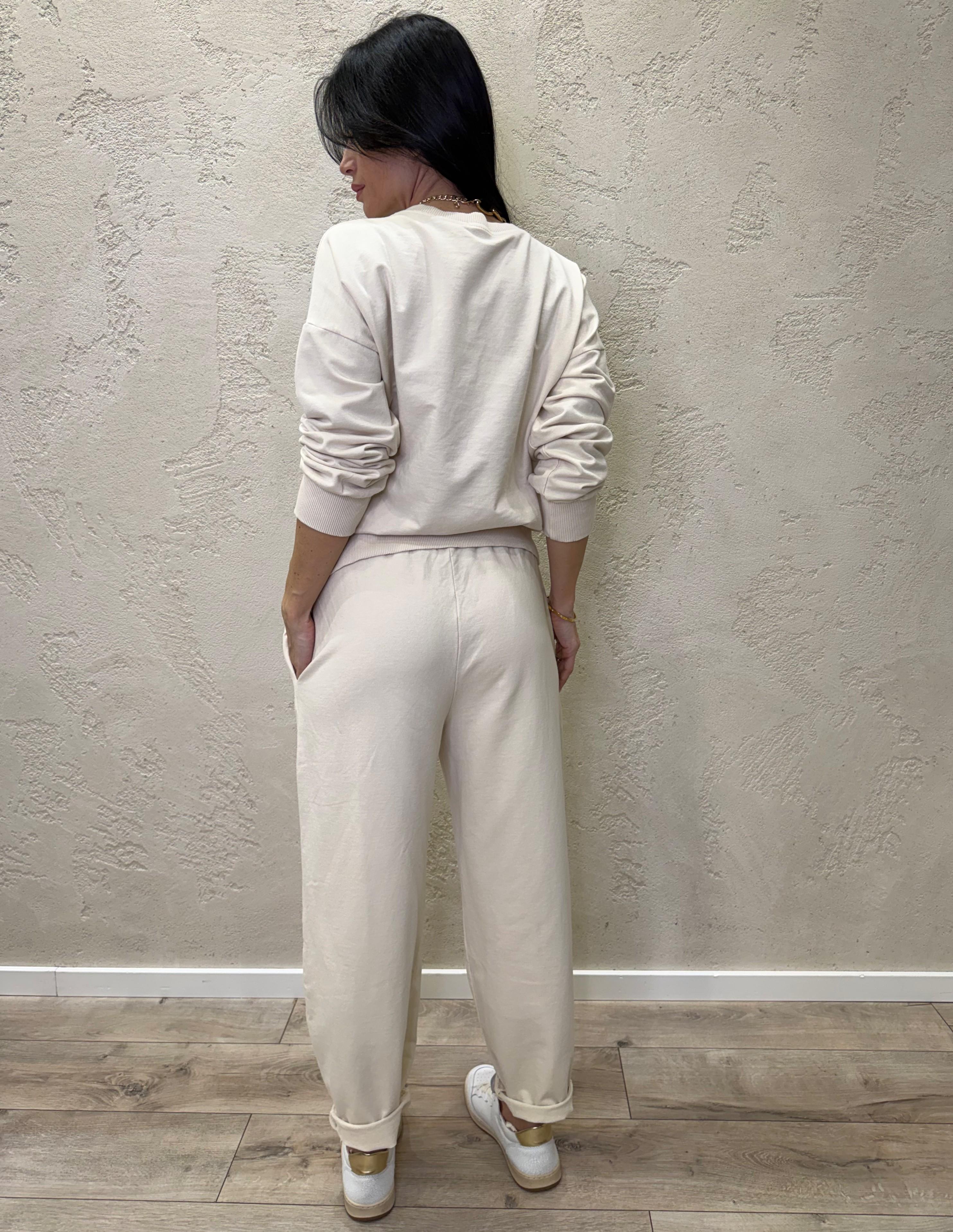 tuta di felpa garzata 26851 BURRO SUSY MIX 