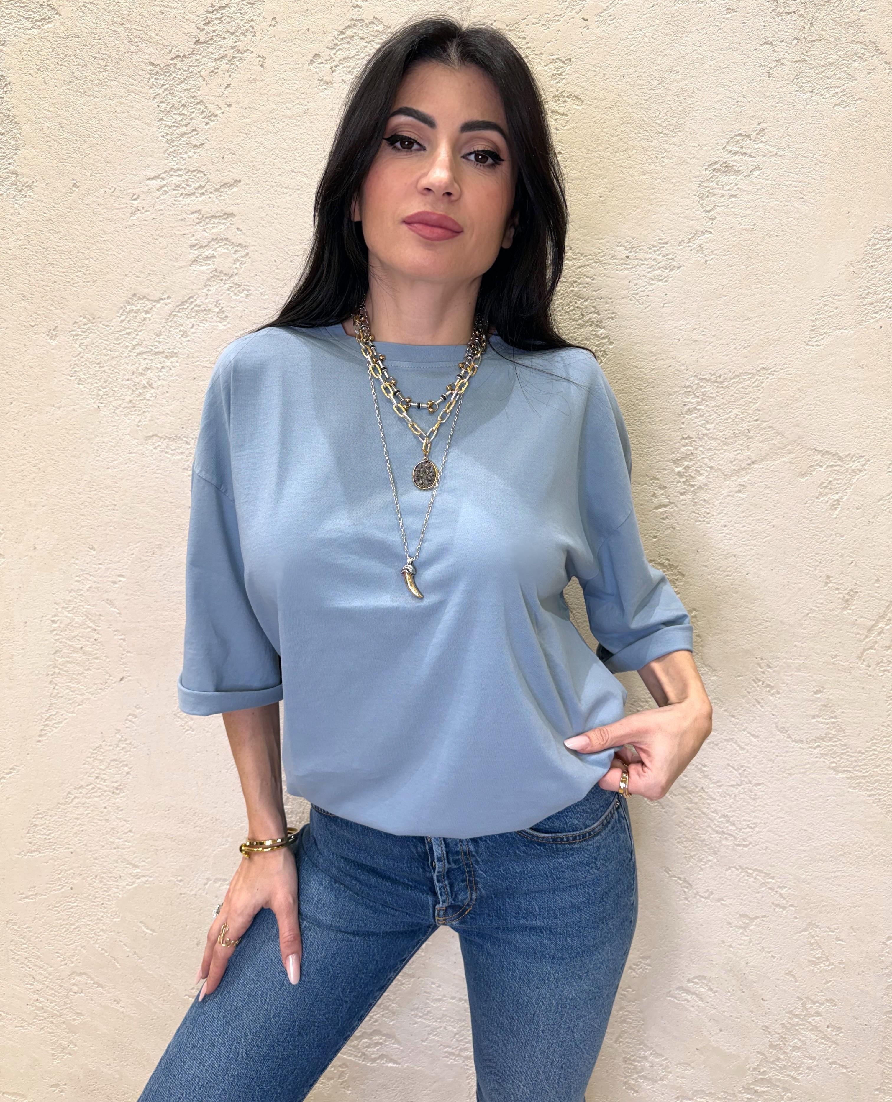t-shirt over size basica a manica corta 2703 JEANS SUSY MIX 