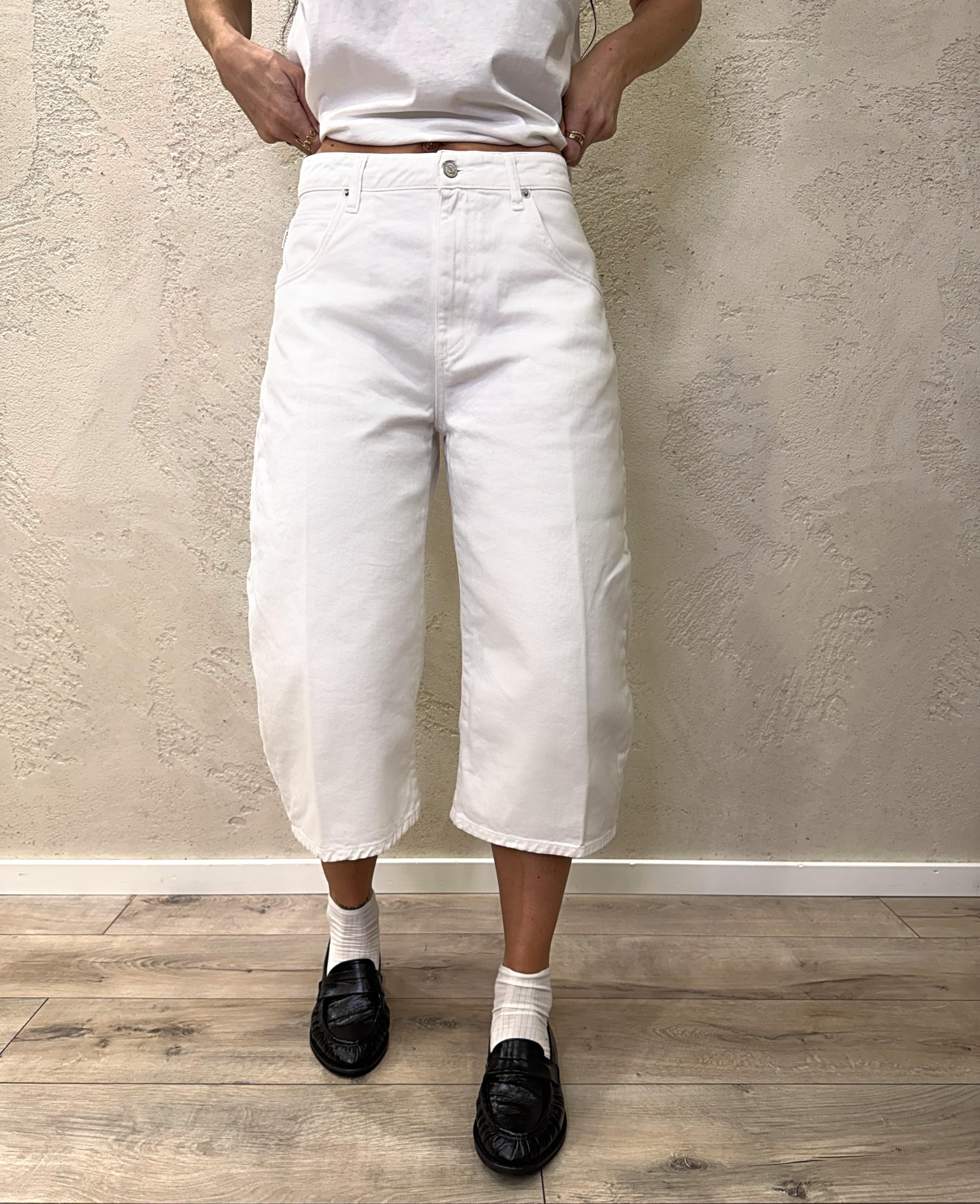 maxi bermuda elettra barrel fit DAB5371 BIANCO VICOLO 